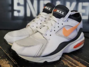2014 Nike Air Max 93 White/Black/Orange Running Shoes 306551-100 Men 7.5 high - end quality shoes
