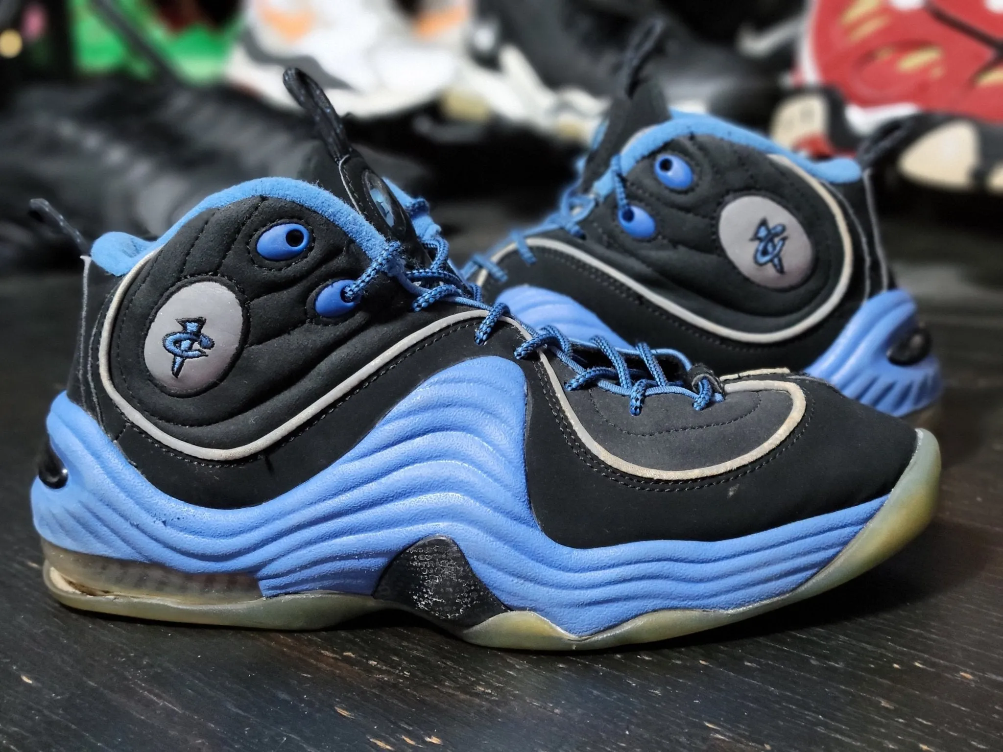 all - purpose shoes ventilated design shoes 2018 Nike Air Max Penny II Black/Blue Basketball Shoe 315519-400 Youth 7Y Women