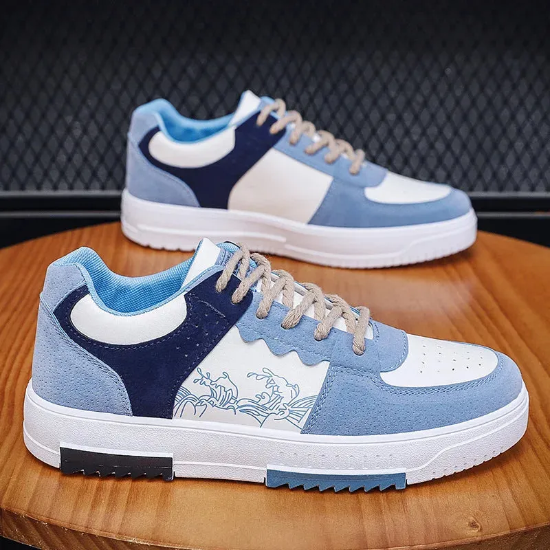 2023Men's Sneakers Flat Student Shoes Breathable Fashion Lace-Up Sneakers Men's Comfort Sports Jogging Shoes Zapatillas Hombre Jungle Path