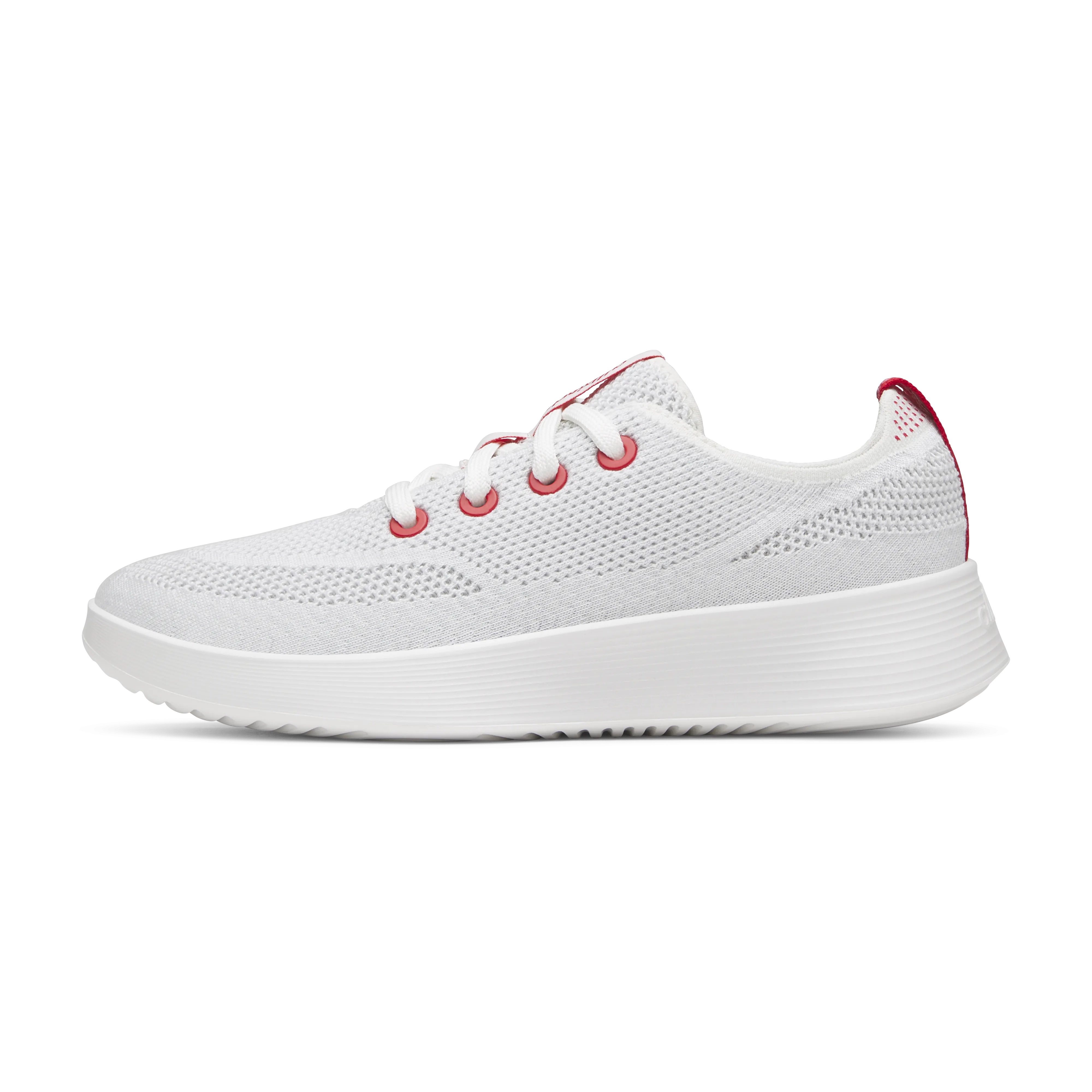 Soft Footbed Airy Fit Men's Tree Runner Go - Blizzard/Bold Red (Blizzard Sole)