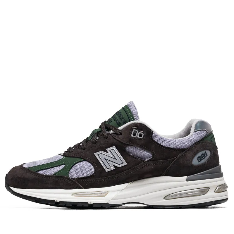 New Balance Made in UK 991v2 - Licorice/Lavender Gray tapered - toe shoes