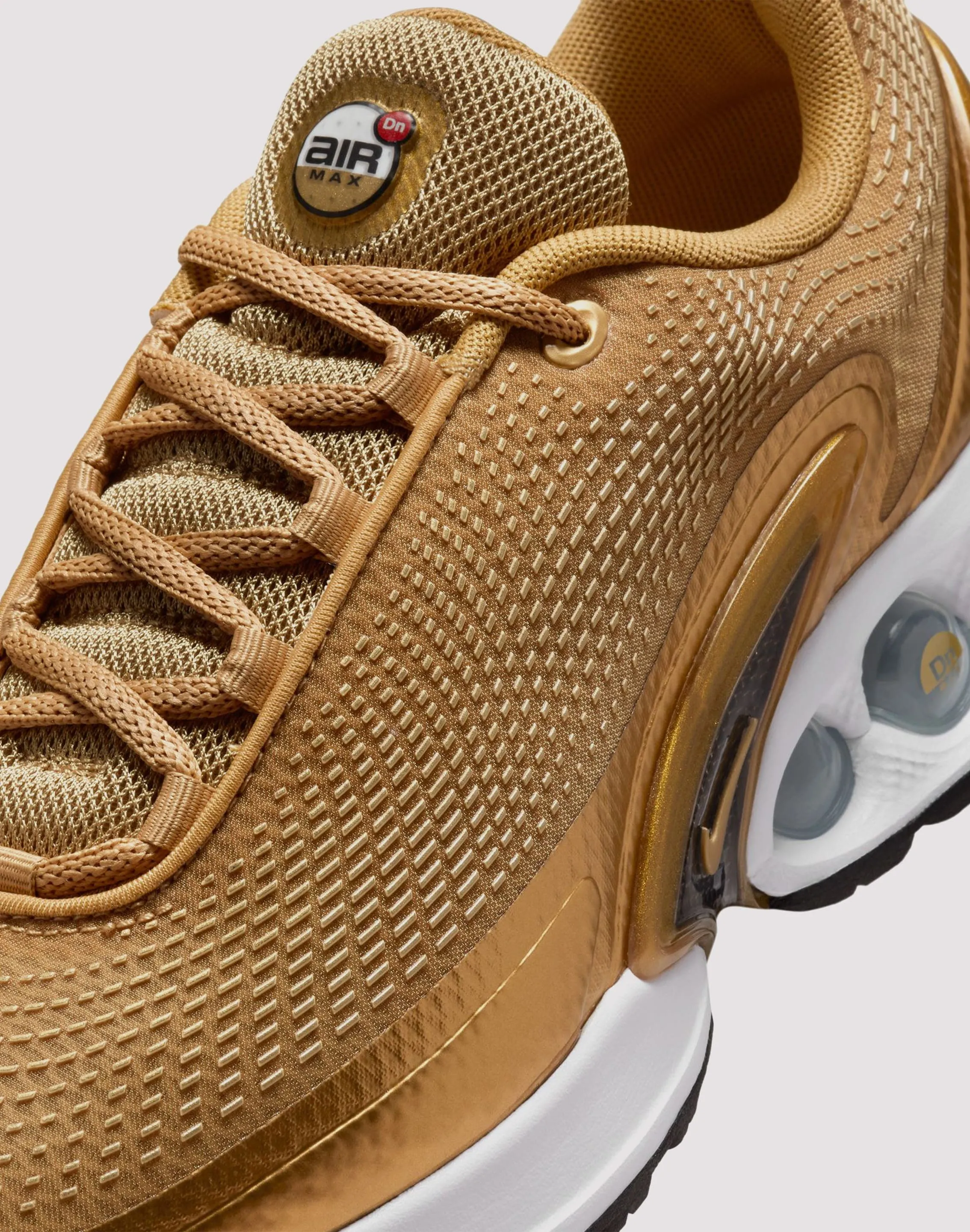 Nike Air Max Dn Premium "Metallic Gold/Black/White" Impact absorption Modern Frame