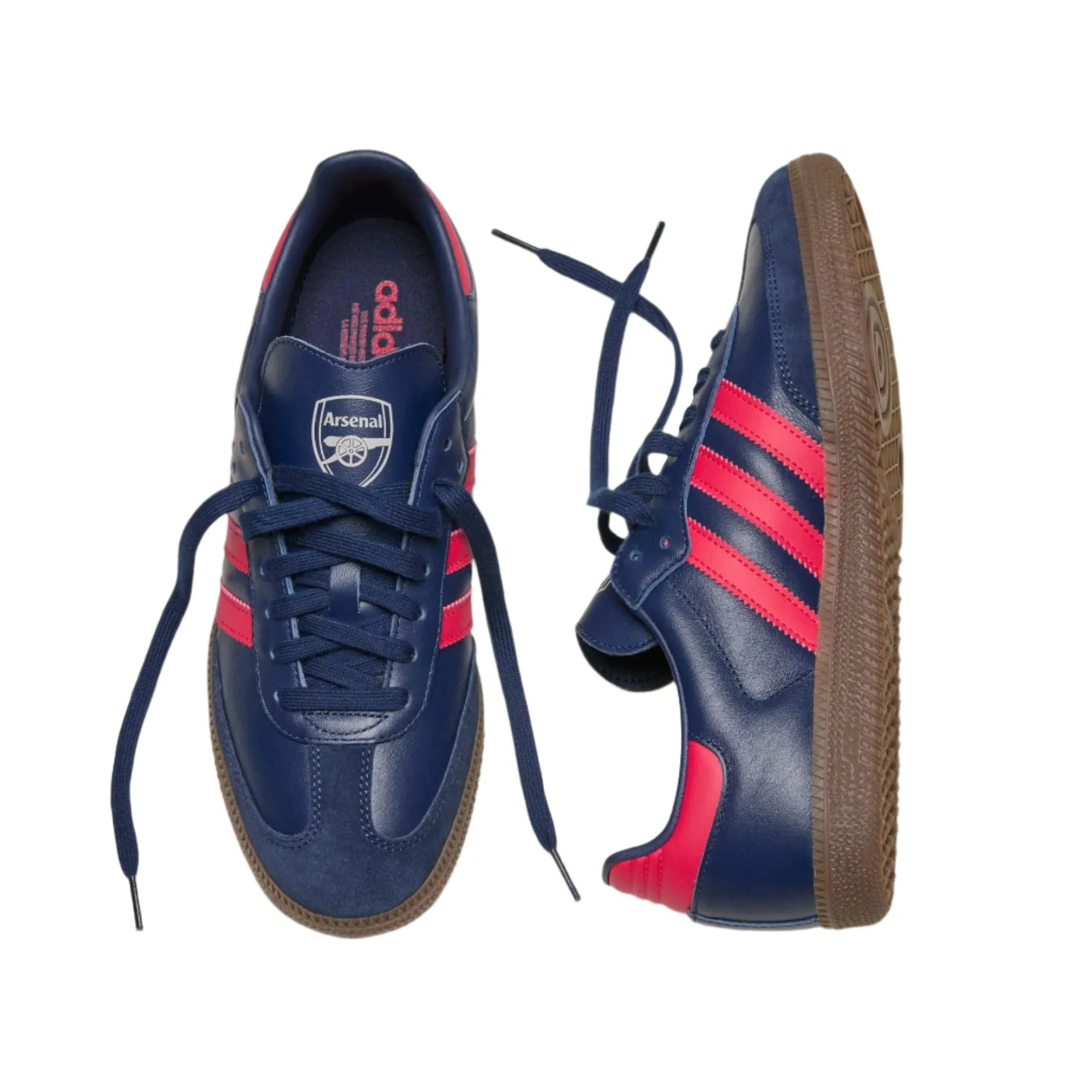 adidas Arsenal Samba Indoor Soccer Shoes (Indigo/Red/Gum) flexible sole shoes Responsive