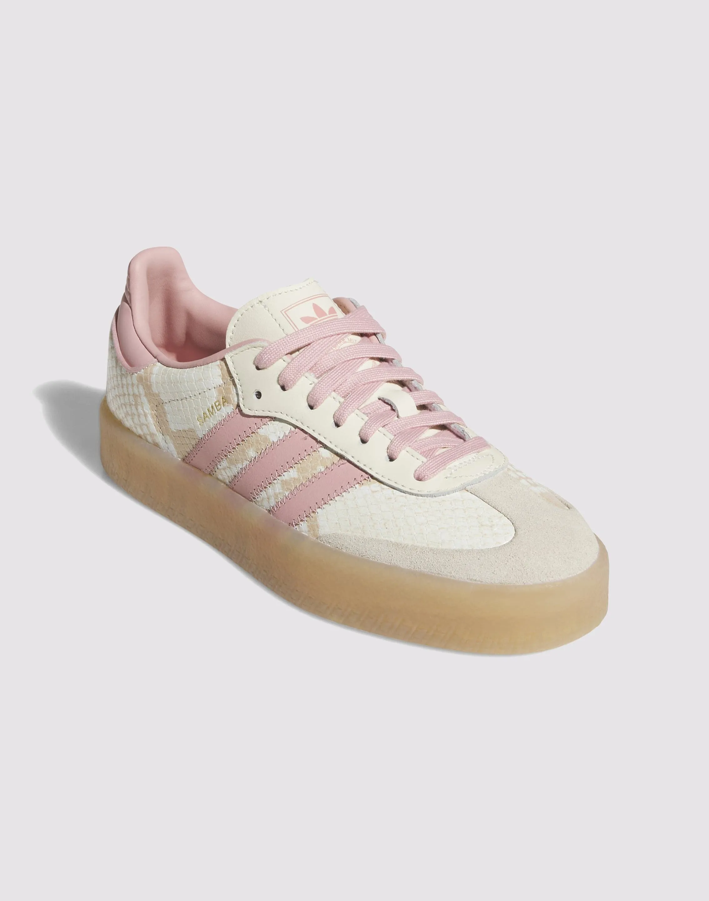 Adidas Originals Sambae "Cream White/Wonder Mauve" subtle style Abrasion Resistant Material