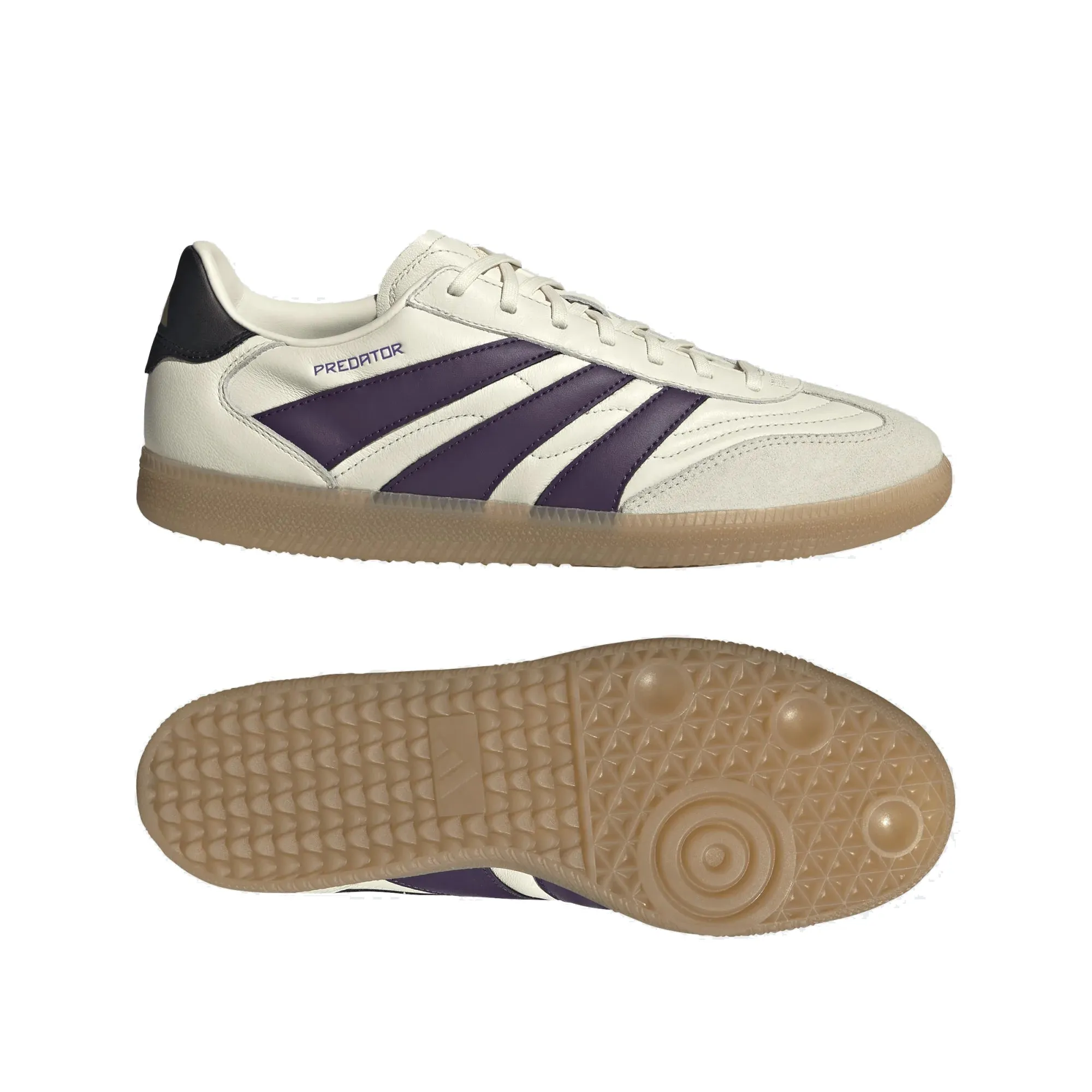 adidas Predator Freestyle Indoor IC Soccer Shoes (Ivory/Plum/Gold Metallic) bowling - alley shoes