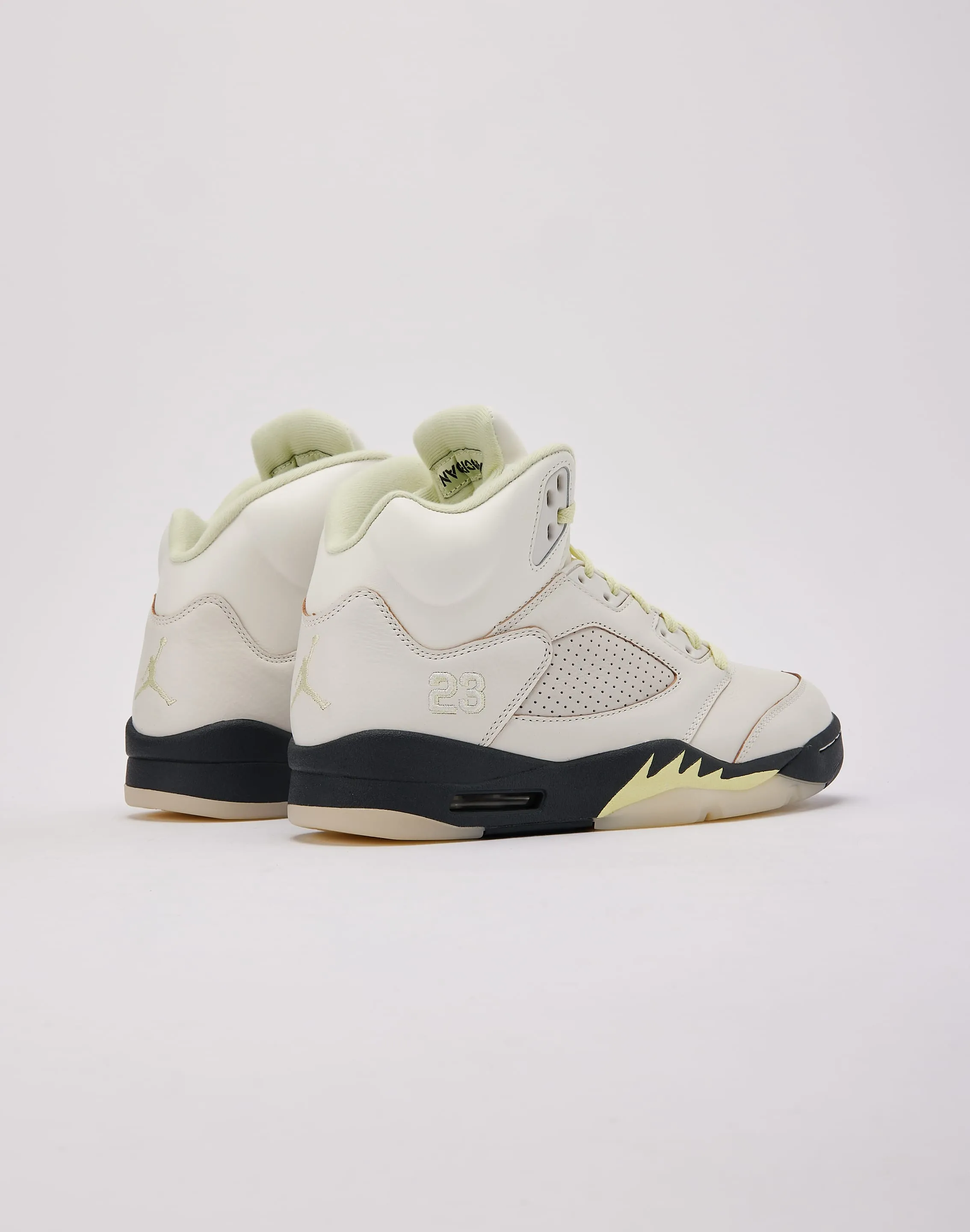 Thermoforming Technology Handcrafted Stitching Jordan Air Jordan 5 Retro 'Luminous Green and Sail'