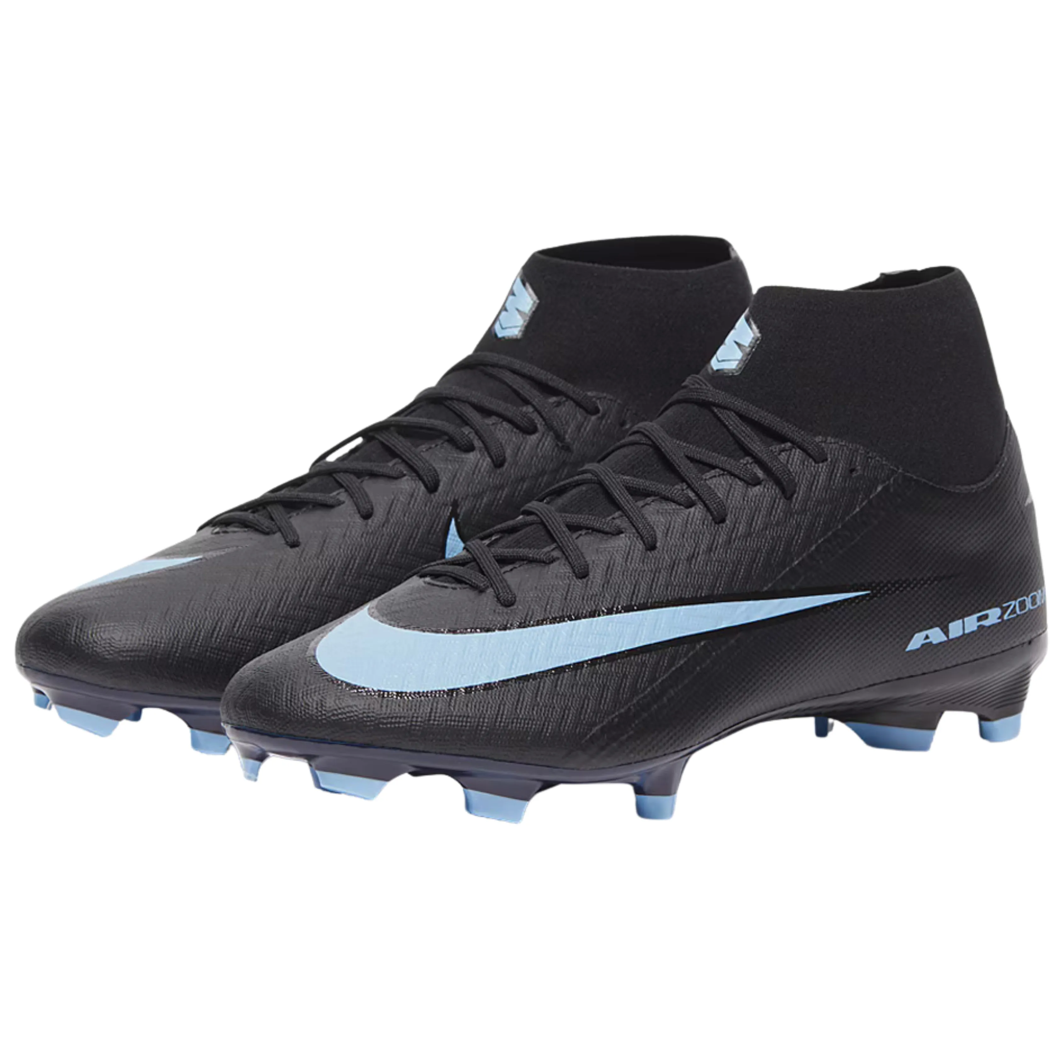 New Arrival Nike Zoom Superfly 10 Academy Firm Ground/Multiground Soccer Cleats (Black/Ice Blue)