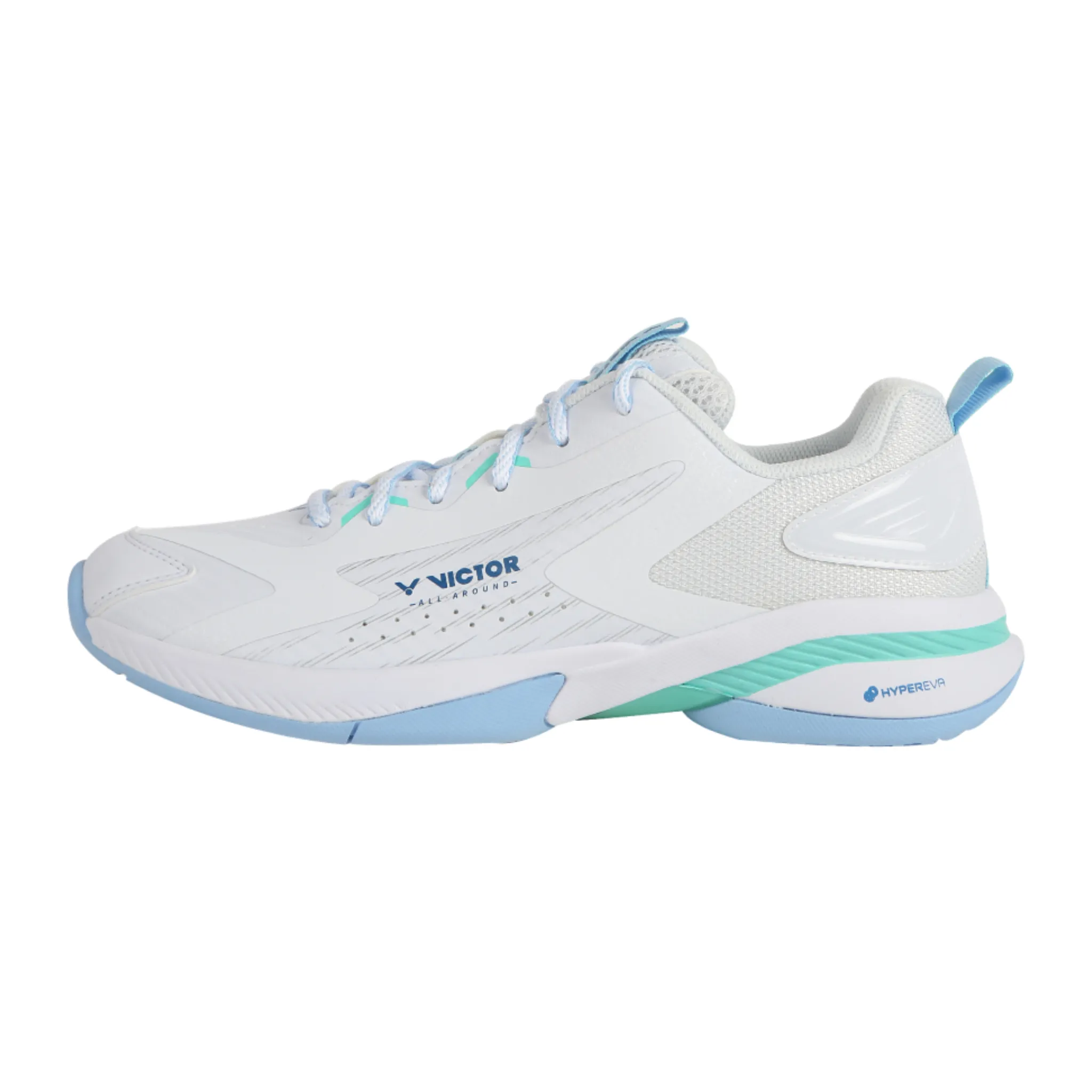 Step Core Quality Victor A970TD-AM Unisex Court Shoes [Bright White/Aquarius]