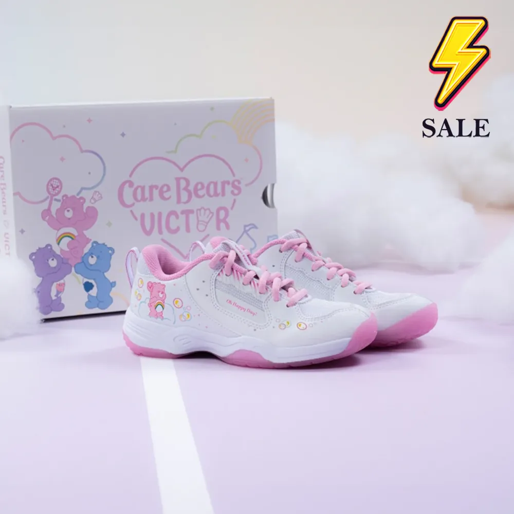 Victor x Care Bears Junior Court Shoes A-CBCJR AI (White/Pink) Wind Safe