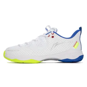 Wide Lace Li Ning HALBERD III LITE Court Shoe Unisex [White/Clear Blue] AYZS016-1