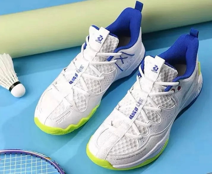 Lock Edge Li Ning HALBERD III LITE Court Shoe Unisex [White/Clear Blue] AYZS016-1