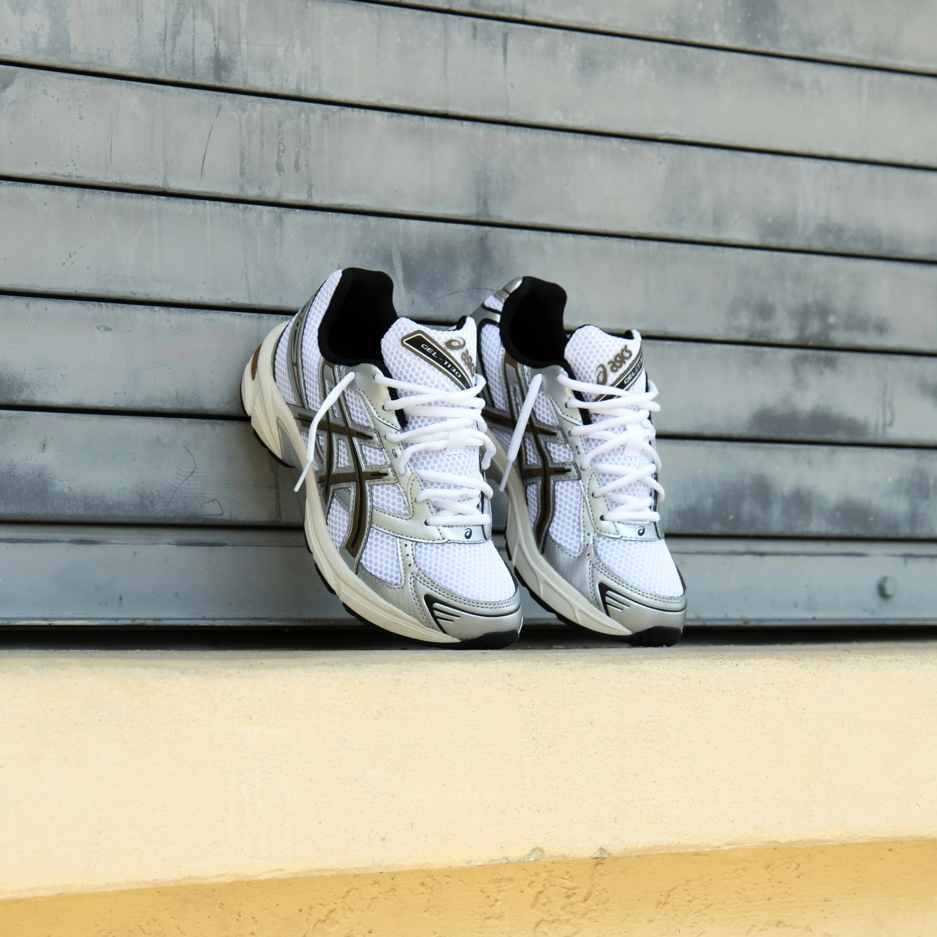 Mens Asics Gel-1130 (White/Clay Canyon) Unique cushioning