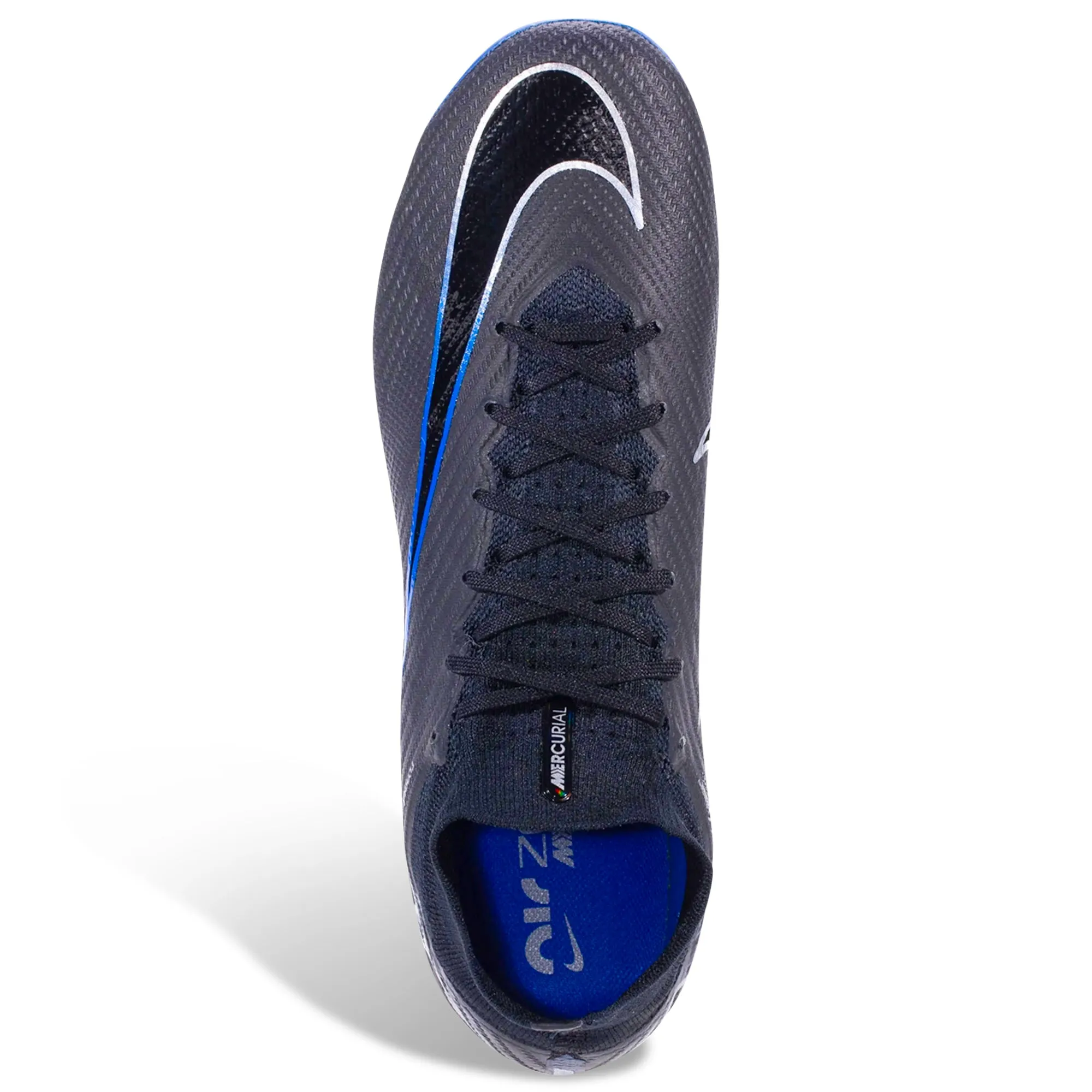 sports hobbyist shoes youth shoes Nike Zoom Mercurial Superfly 9 Elite Firm Ground Firm Ground Soccer Cleat (Black/Chrome/Hyper Royal)