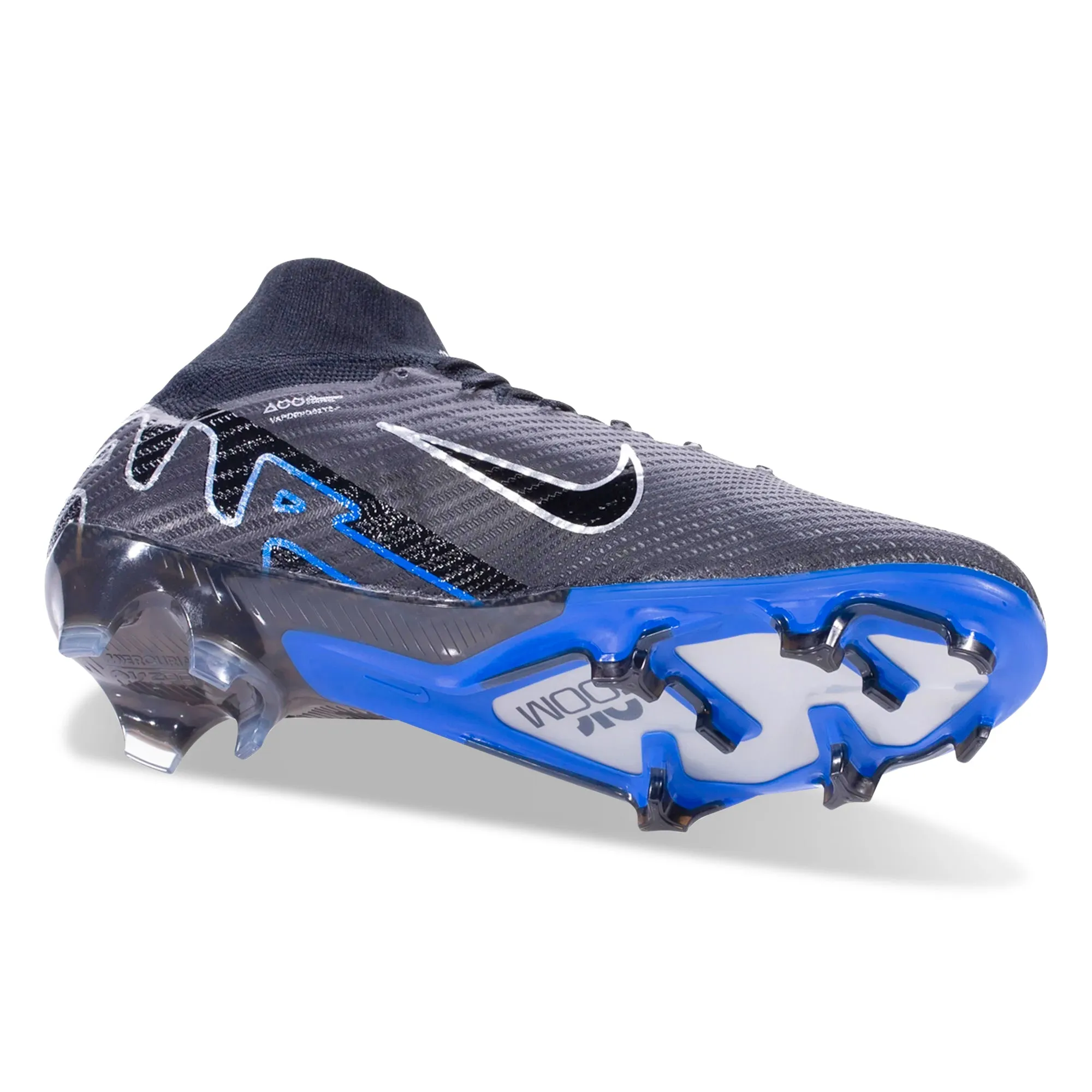 Nike Zoom Mercurial Superfly 9 Elite Firm Ground Firm Ground Soccer Cleat (Black/Chrome/Hyper Royal) equestrian shoes rink - use shoes