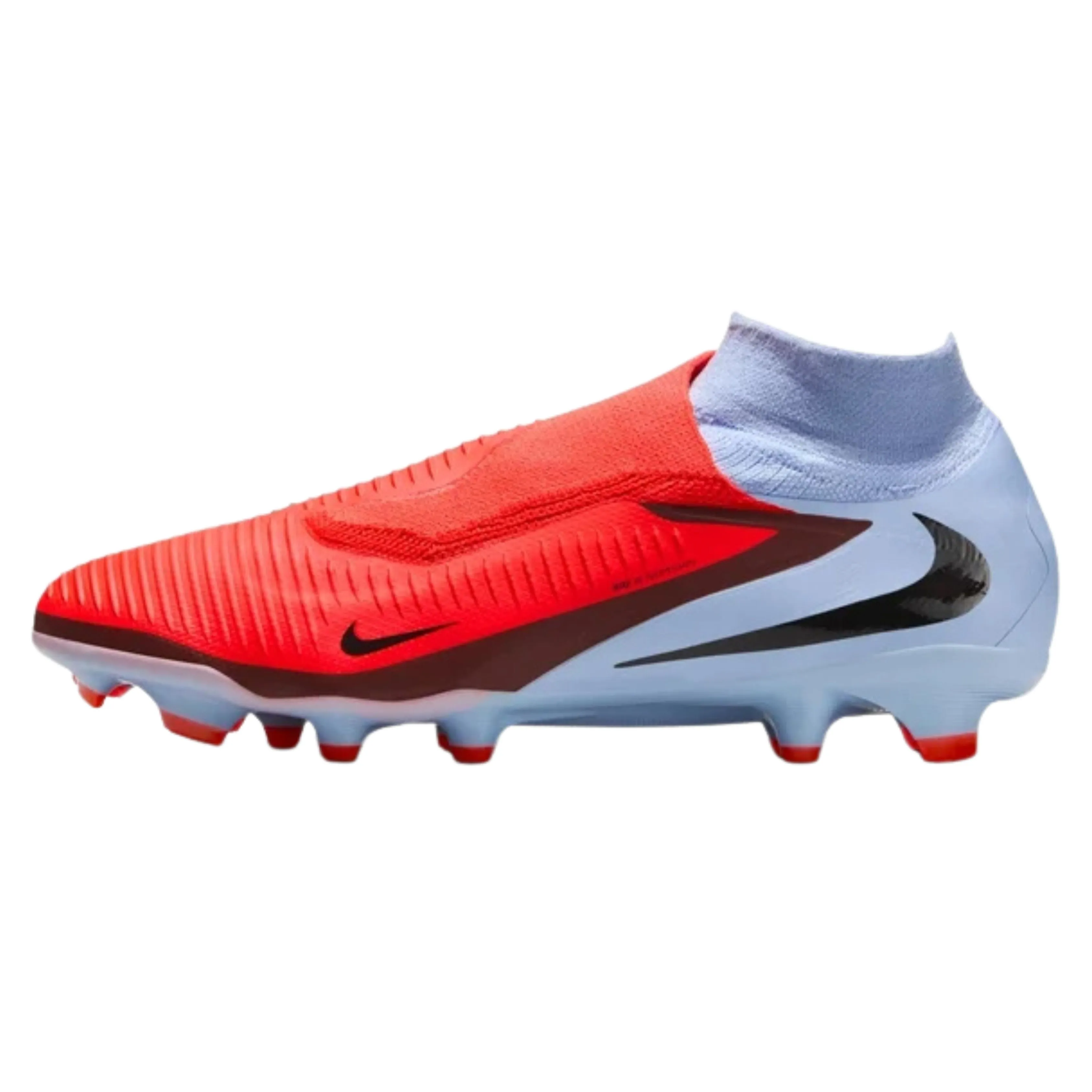 removable insole shoes thick - lining shoes Nike Phantom 6 High Pro Firm Ground Soccer Cleats (Royal Tint/Bright Crimson)