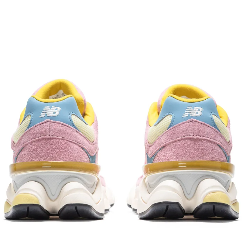New Balance 9060 - Pink Taffy/Calcium Reinforced Soles maximalist shoe style