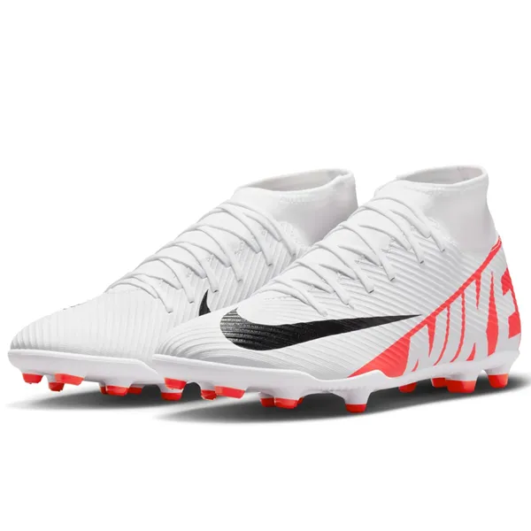 American - football - field shoes Nike Zoom Superfly 9 Club FG/MG Soccer Cleats (Bright Crimson/White-Black)