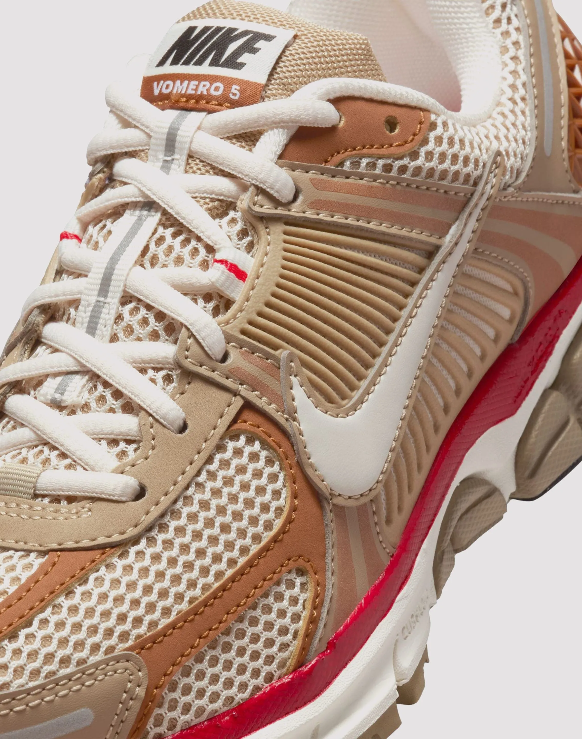 Sturdy materials Quick Dry Technology Nike Zoom Vomero 5 "Khaki/Phantom/Fire Red/Sail"