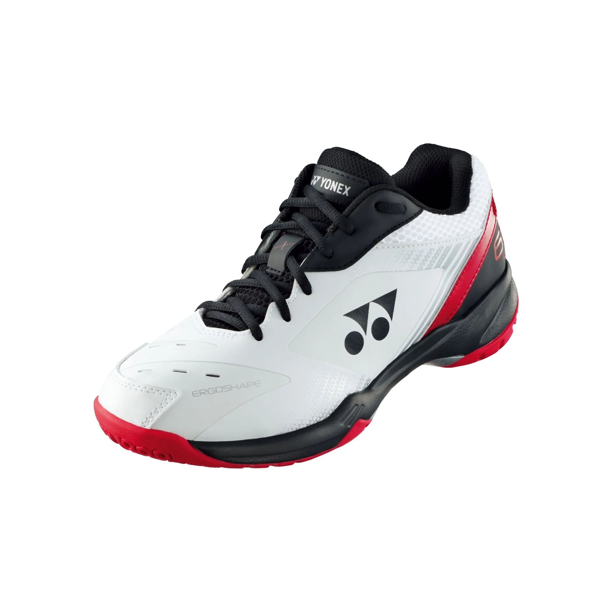 Burst Titan Yonex Power Cushion SHB65X3 Unisex Court Shoes [White/Red]