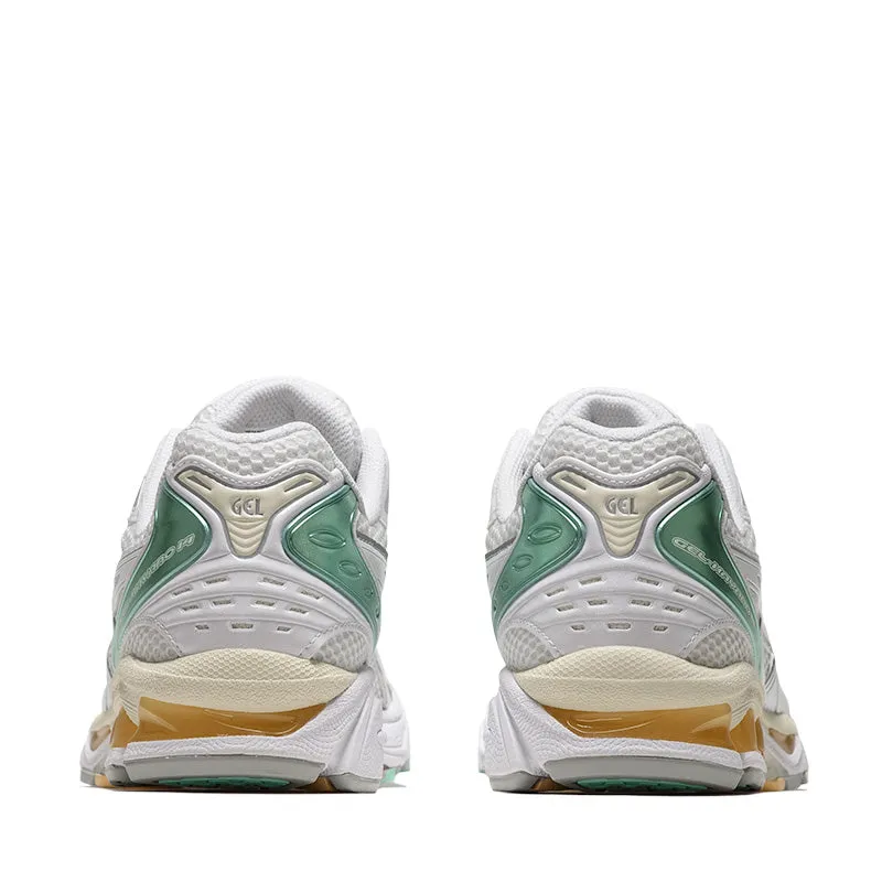 Asics Gel-Kayano 14 - White/White heel - cushion shoes frequent use