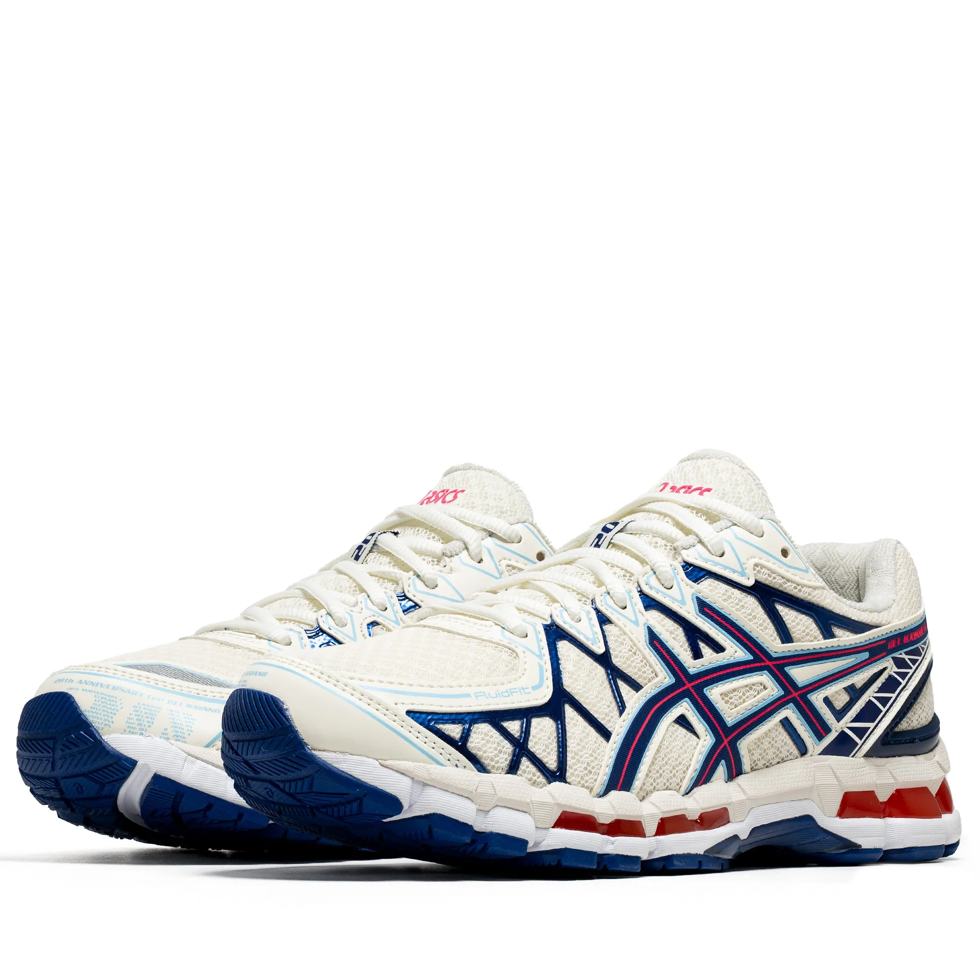 grip - enhancement - effectiveness shoes pre - molded - fit shoes Asics Gel-Kayano 20 - Cream/Deep Marine