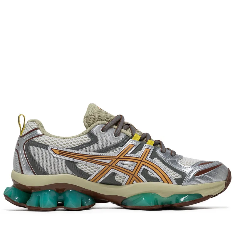 Asics Gel-Quantum Kinetic - White/Khaki Quick-Dry running in a lava field area shoes