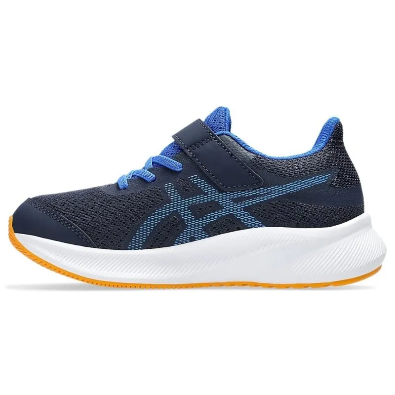 running in a school yard shoes running with a carbon fiber plate ASICS Patriot 13 PS Kids Running Shoes