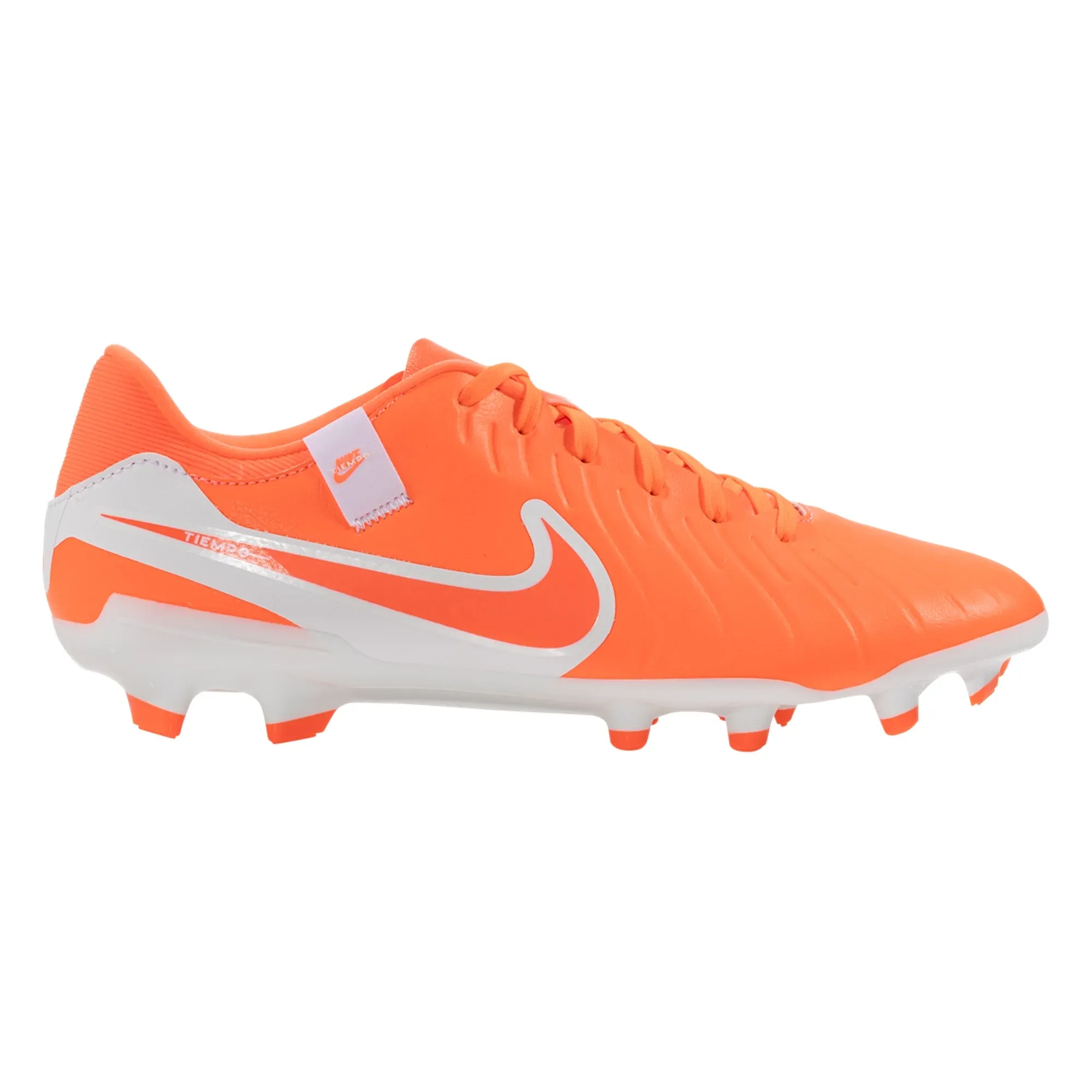 Nike Legend 10 Academy FG/MG Soccer Cleats (Hot Lava/White) match day off - the - shelf shoes