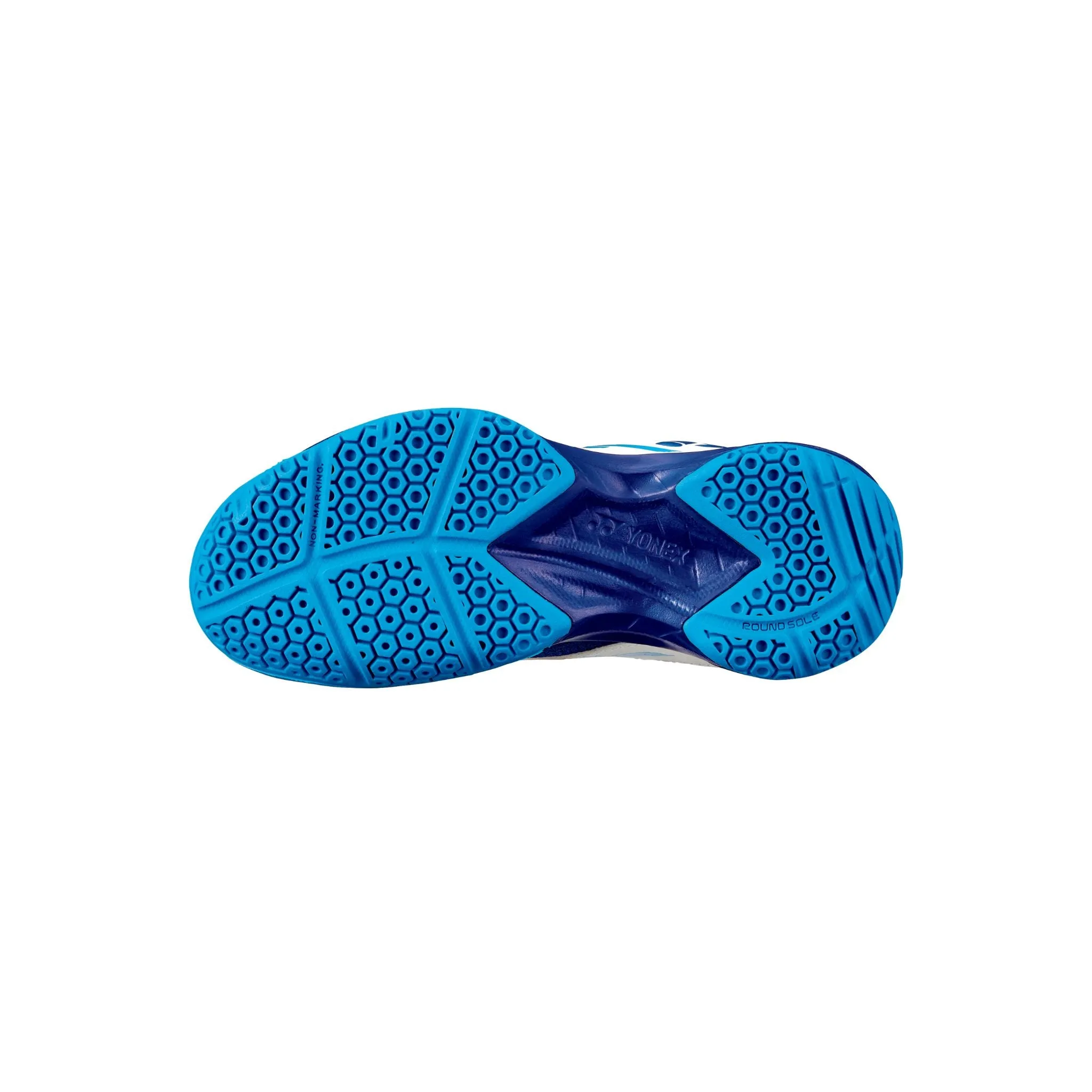 Full Sprint Synthetic Yonex Power Cushion 39 Junior Badminton Shoe [White/Blue]