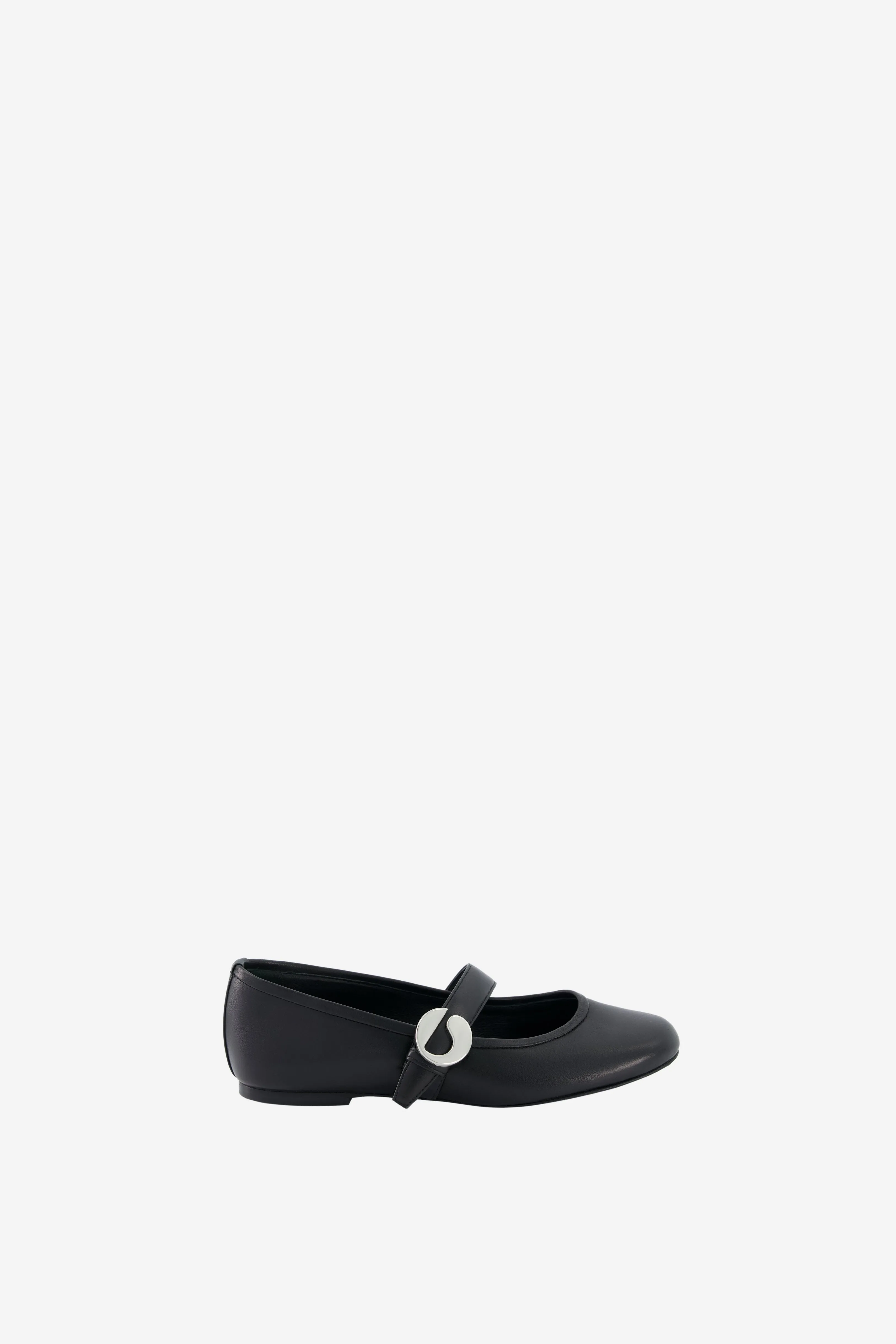 White Clean Injury Safe Belt Ballerinas