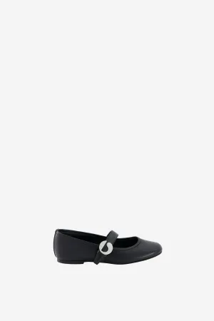 White Clean Injury Safe Belt Ballerinas