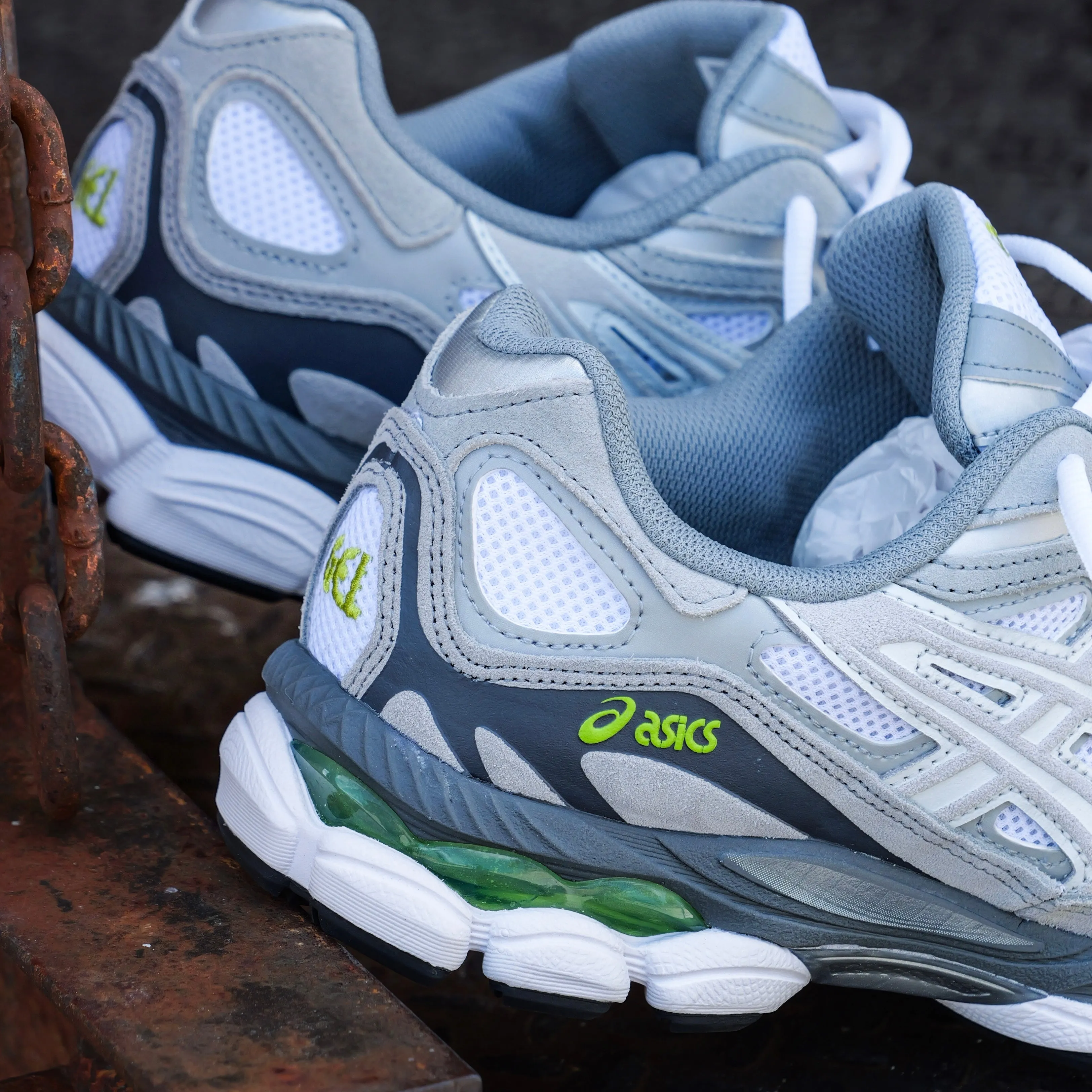 Mens Asics Gel-NYC (White/Glacier Grey) comfort - level