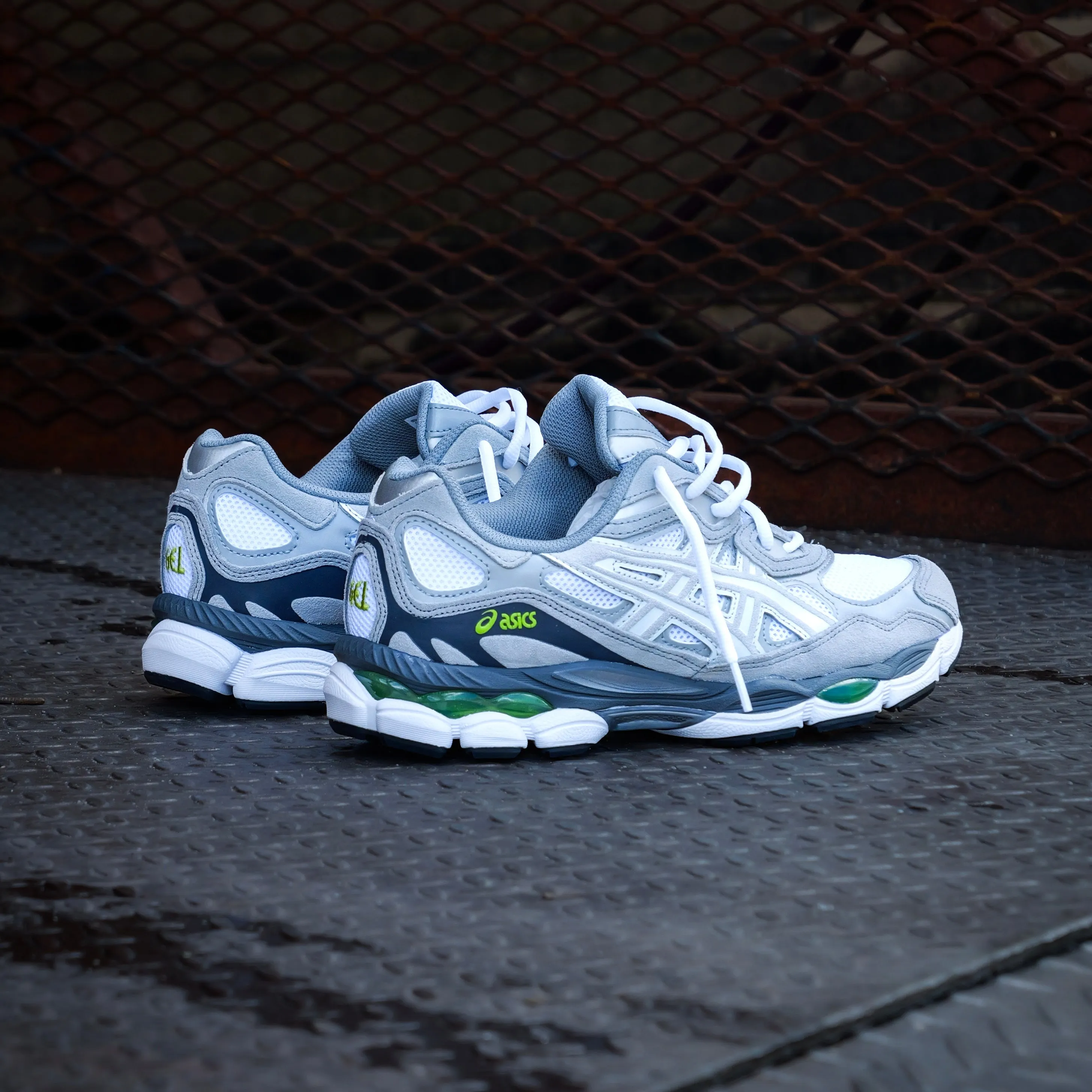 Mens Asics Gel-NYC (White/Glacier Grey) rainy - day shoes