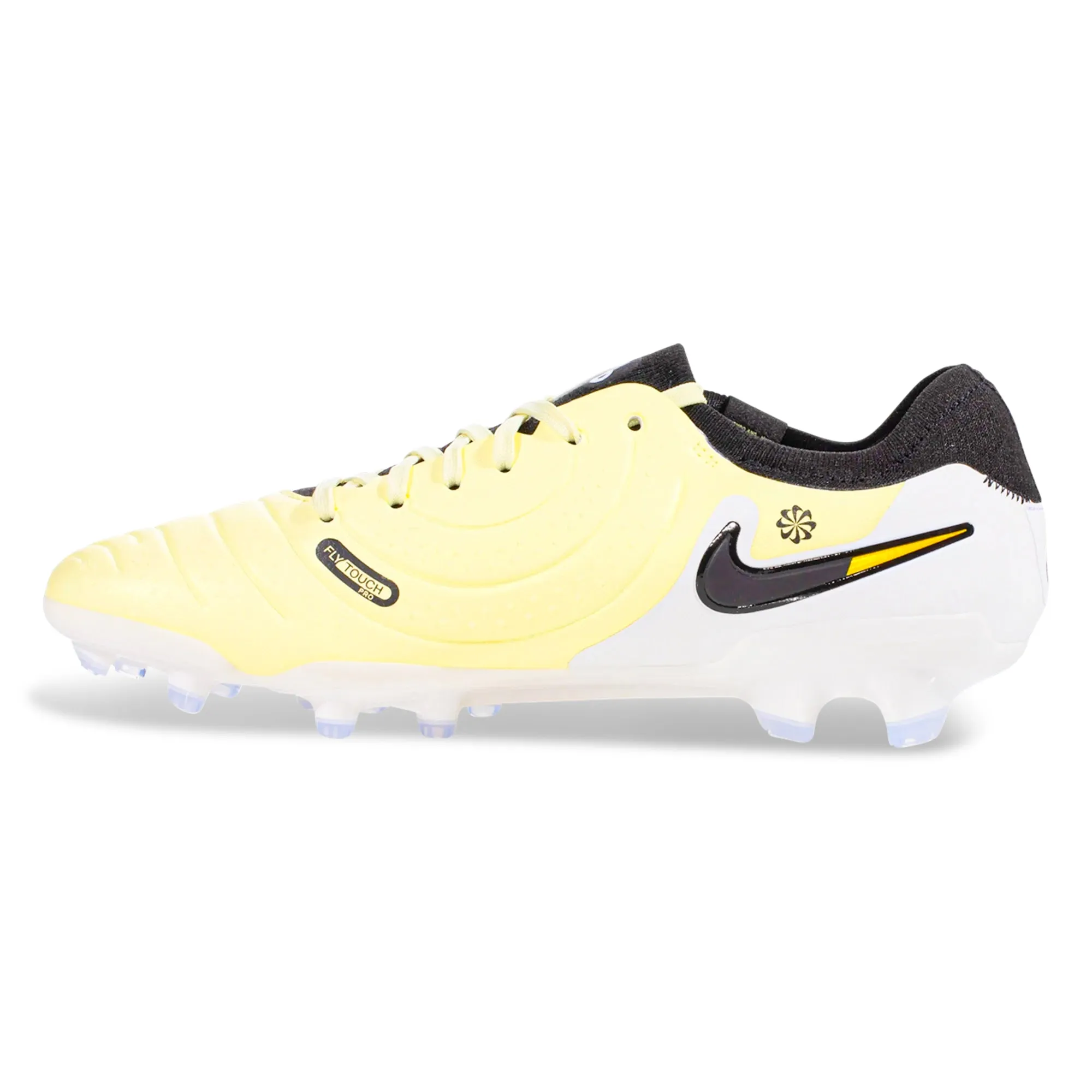 Nike Legend 10 Pro Firm Ground Soccer Cleats (Lemonade/Black) Studded kids' shoes stadium use