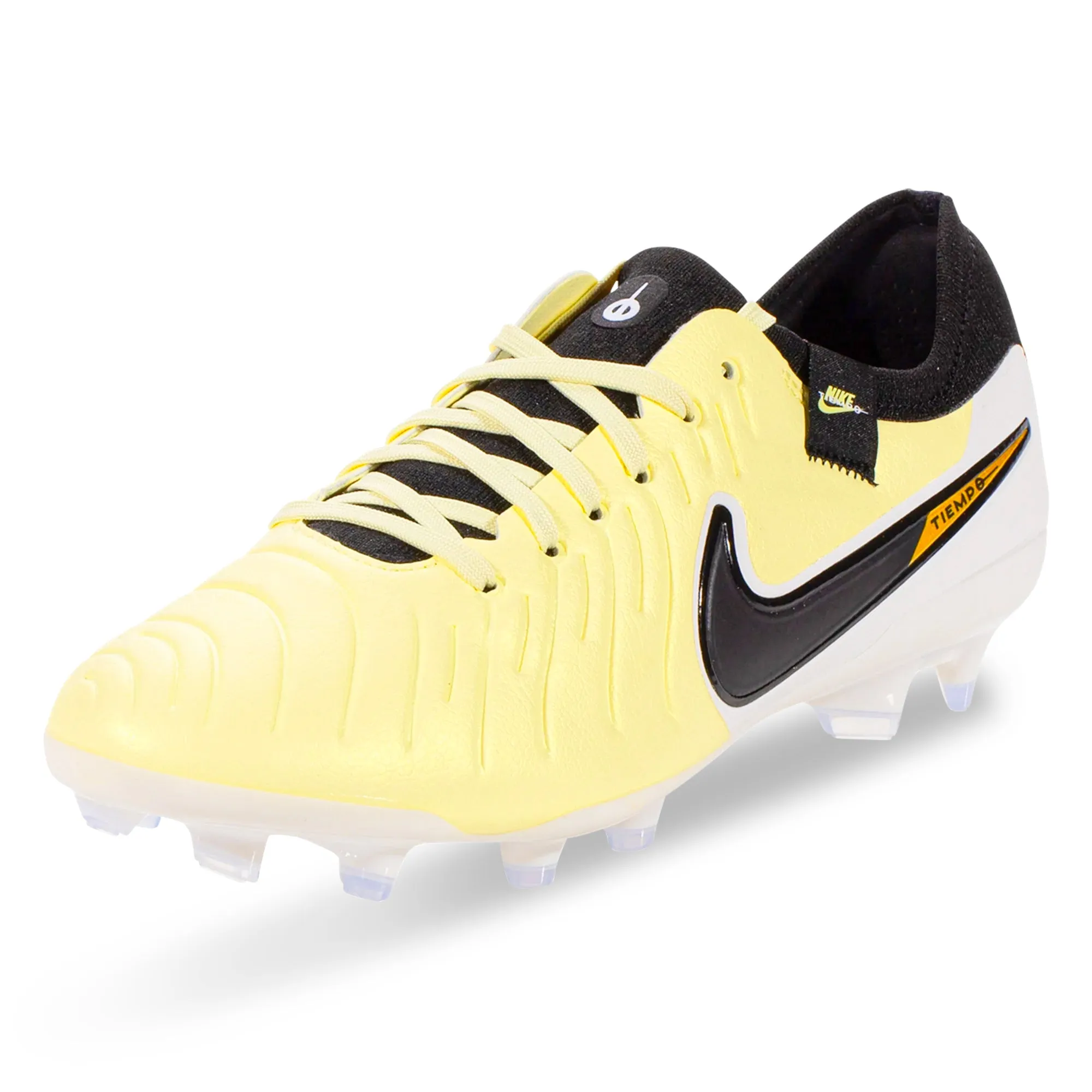 Nike Legend 10 Pro Firm Ground Soccer Cleats (Lemonade/Black) amateur player Single kids' shoe
