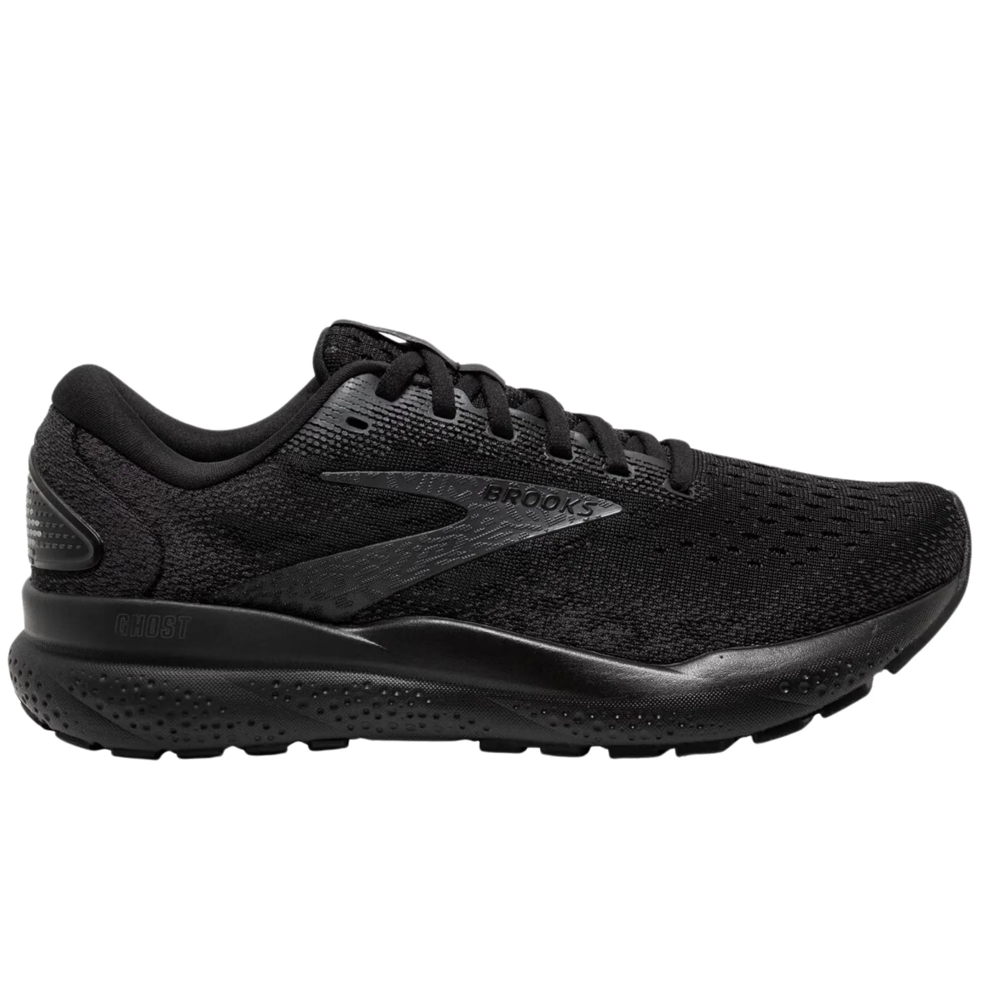 Path Free Shine Tone Brooks Men's 110418 020 Ghost 16 Black Black Ebony Cushion Support Running Shoes (EXTRA WIDE)