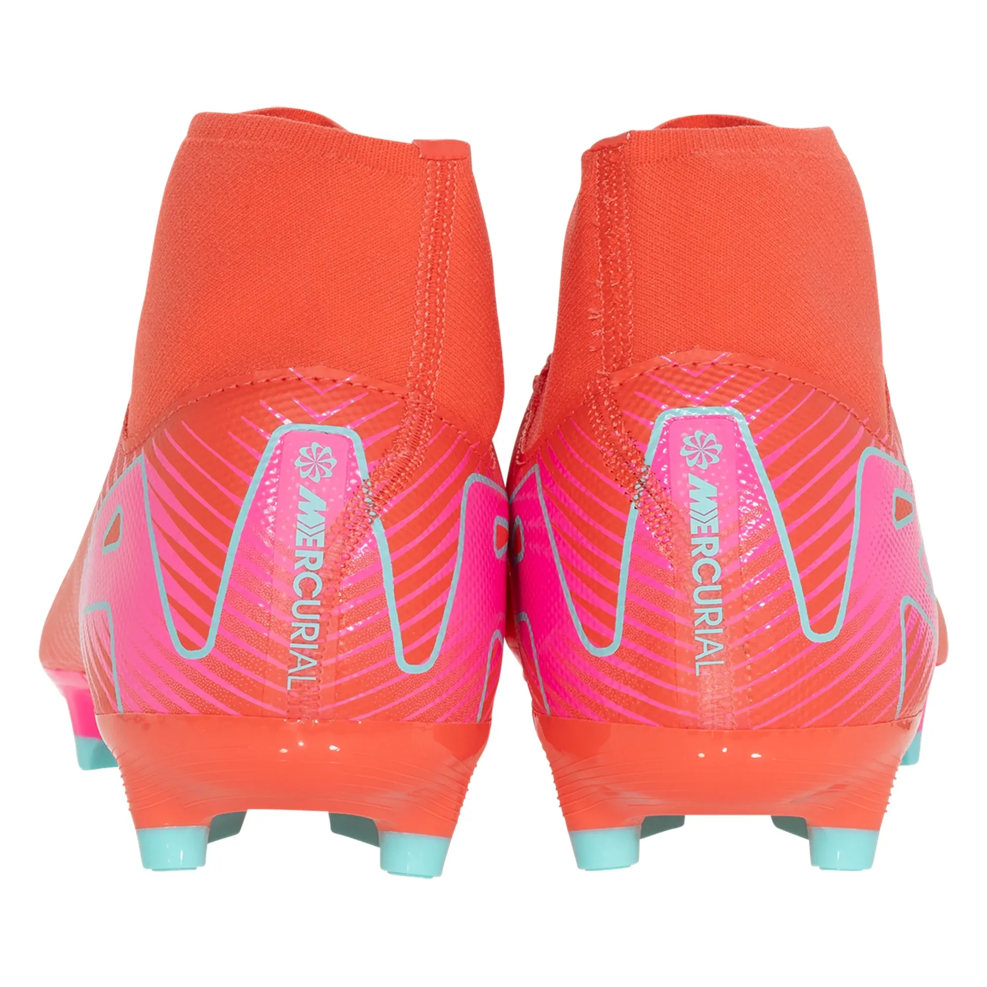 Nike Zoom Superfly 10 Academy FG/MG Soccer Cleats (Ember Glow/Aurora Green) Toddler Shoes football practice footwear