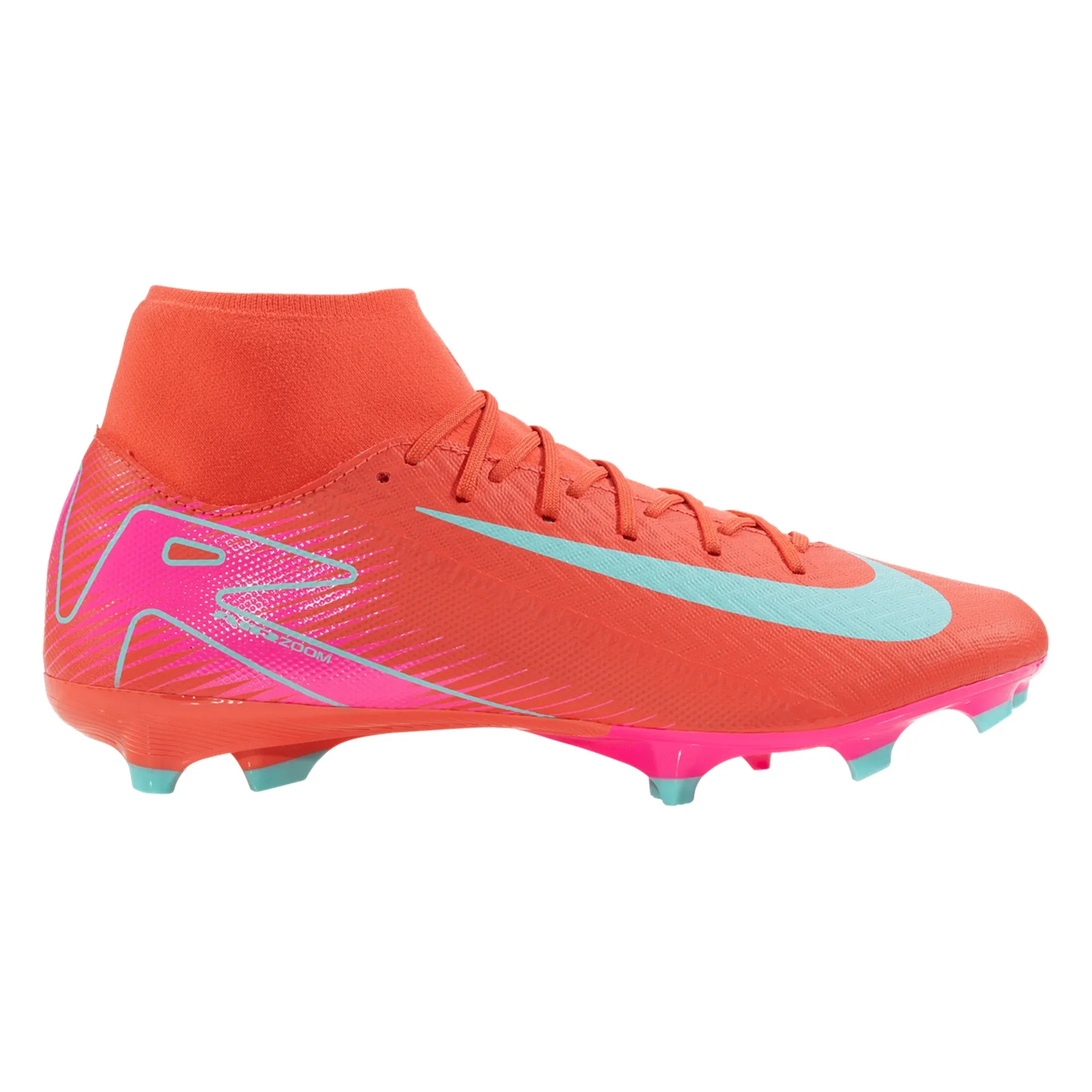 Nike Zoom Superfly 10 Academy FG/MG Soccer Cleats (Ember Glow/Aurora Green) balanced shoes fitness enthusiasts