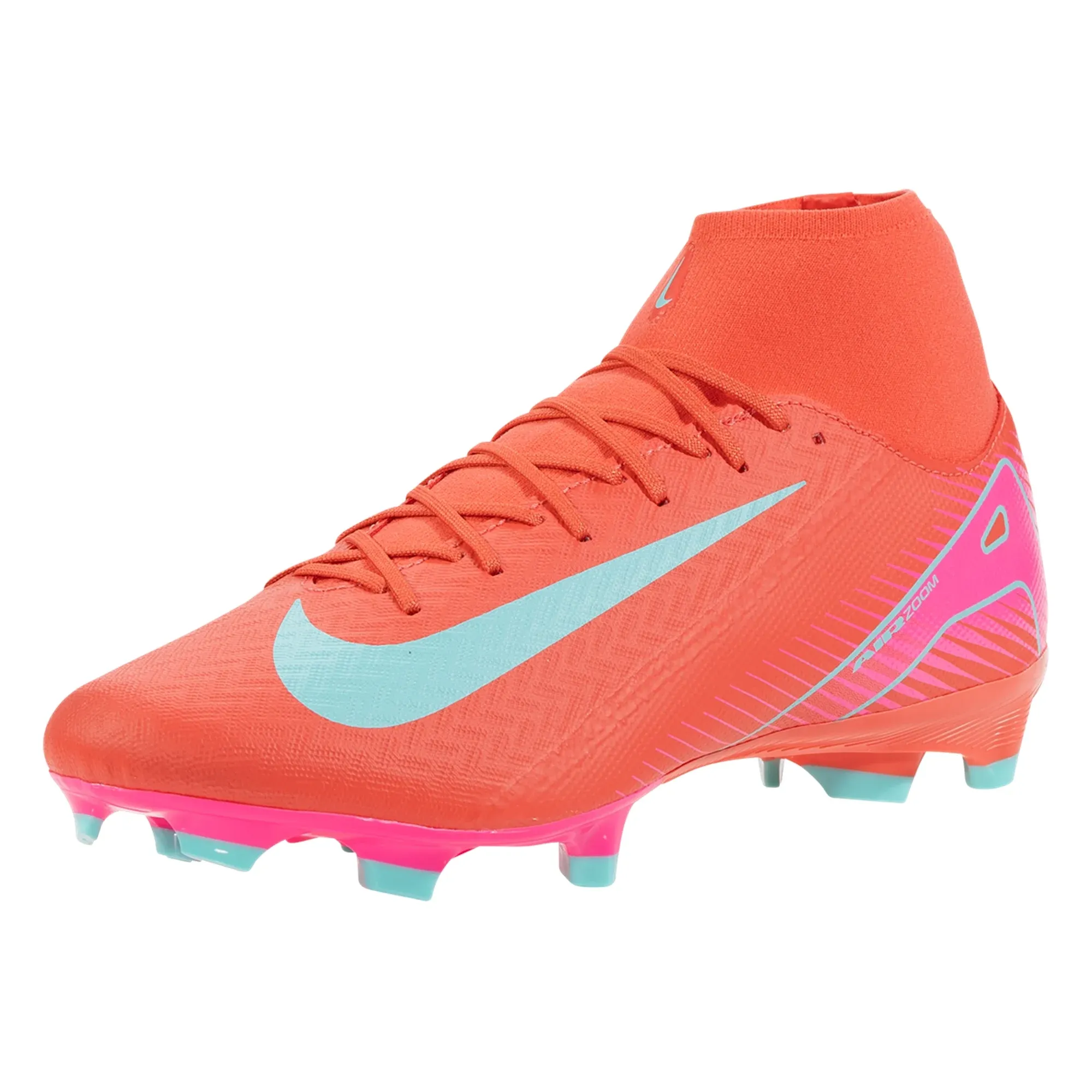 Nike Zoom Superfly 10 Academy FG/MG Soccer Cleats (Ember Glow/Aurora Green) team sports shoes