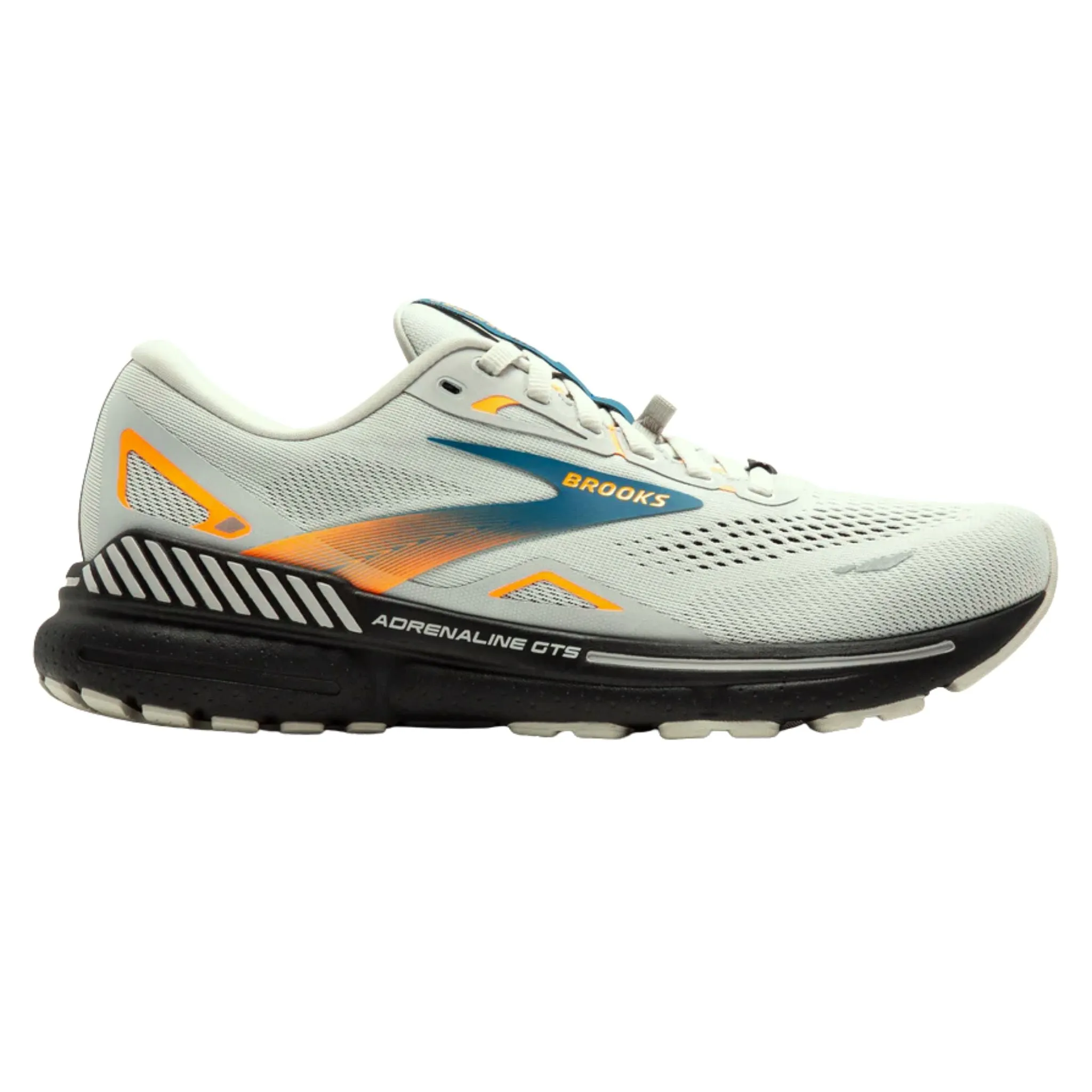 Quick Step Brooks Men's 110424 071 Adrenaline GTS 23 GTX Oyster Mushroom Orange Blue Cushion Support Waterproof Running Shoes