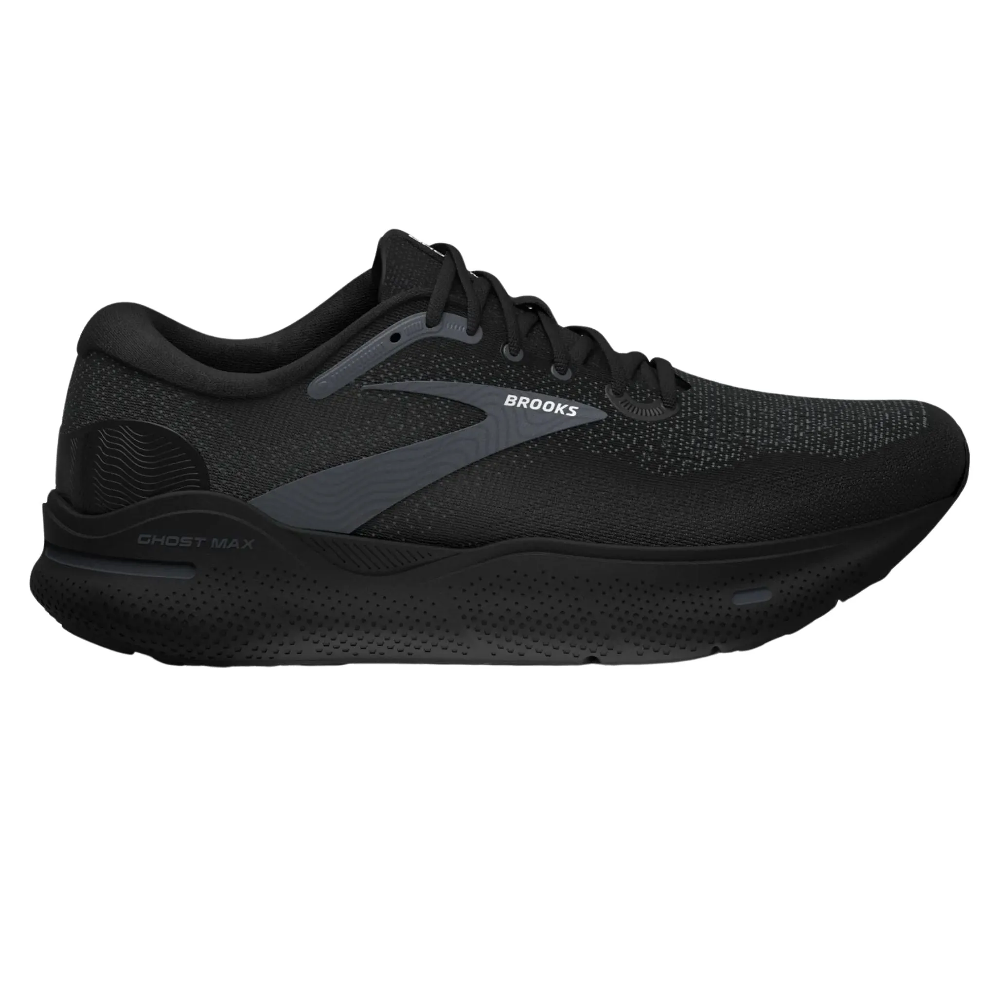 Precision Edge Design Brooks Women's 120395 020 Ghost Max Black Black Ebony Cushion Neutral Running Shoes