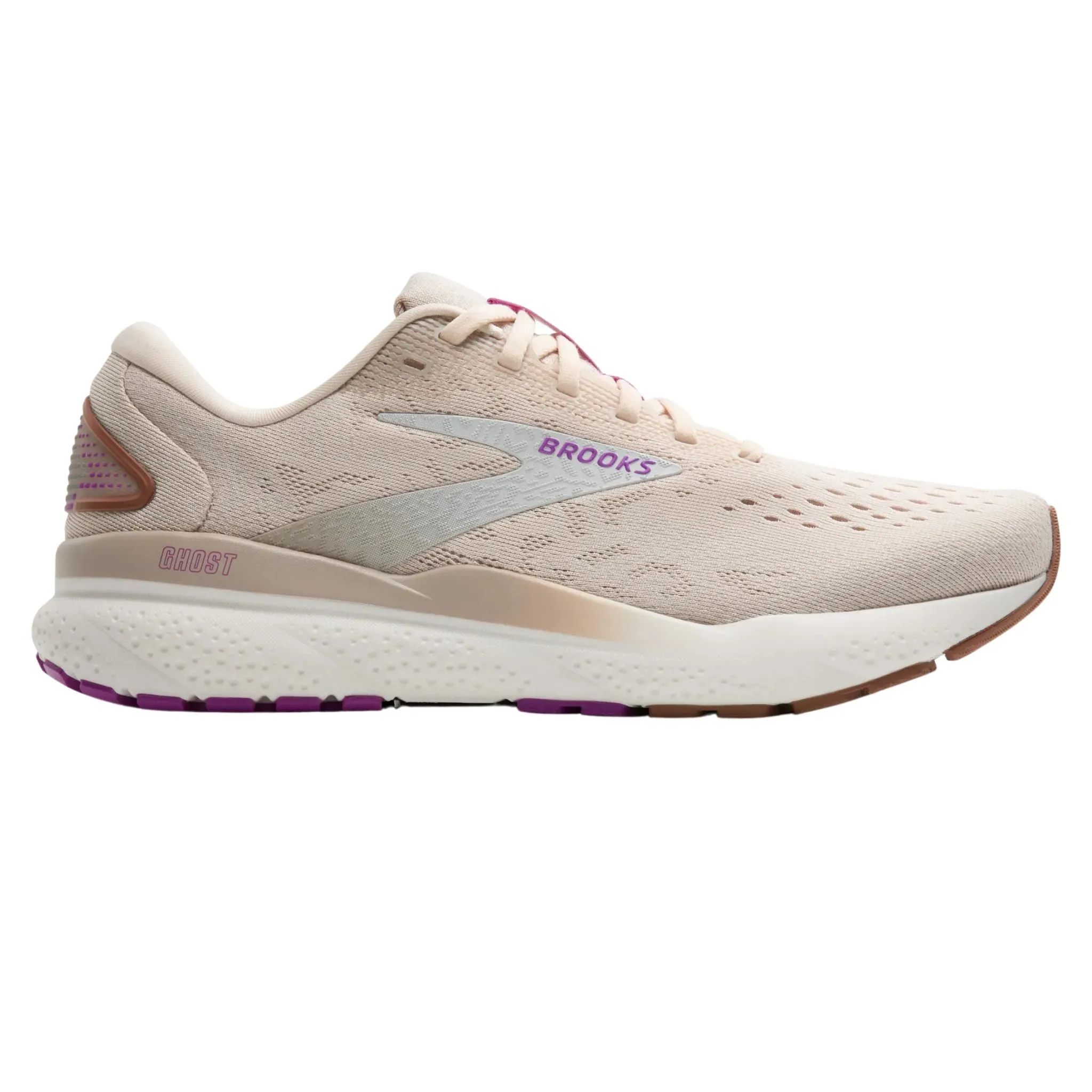 Ultimate Wear work commute Brooks Women's 120407 251 Ghost 16 Almond Peach Coconut Purple Cushion Support Running Shoes