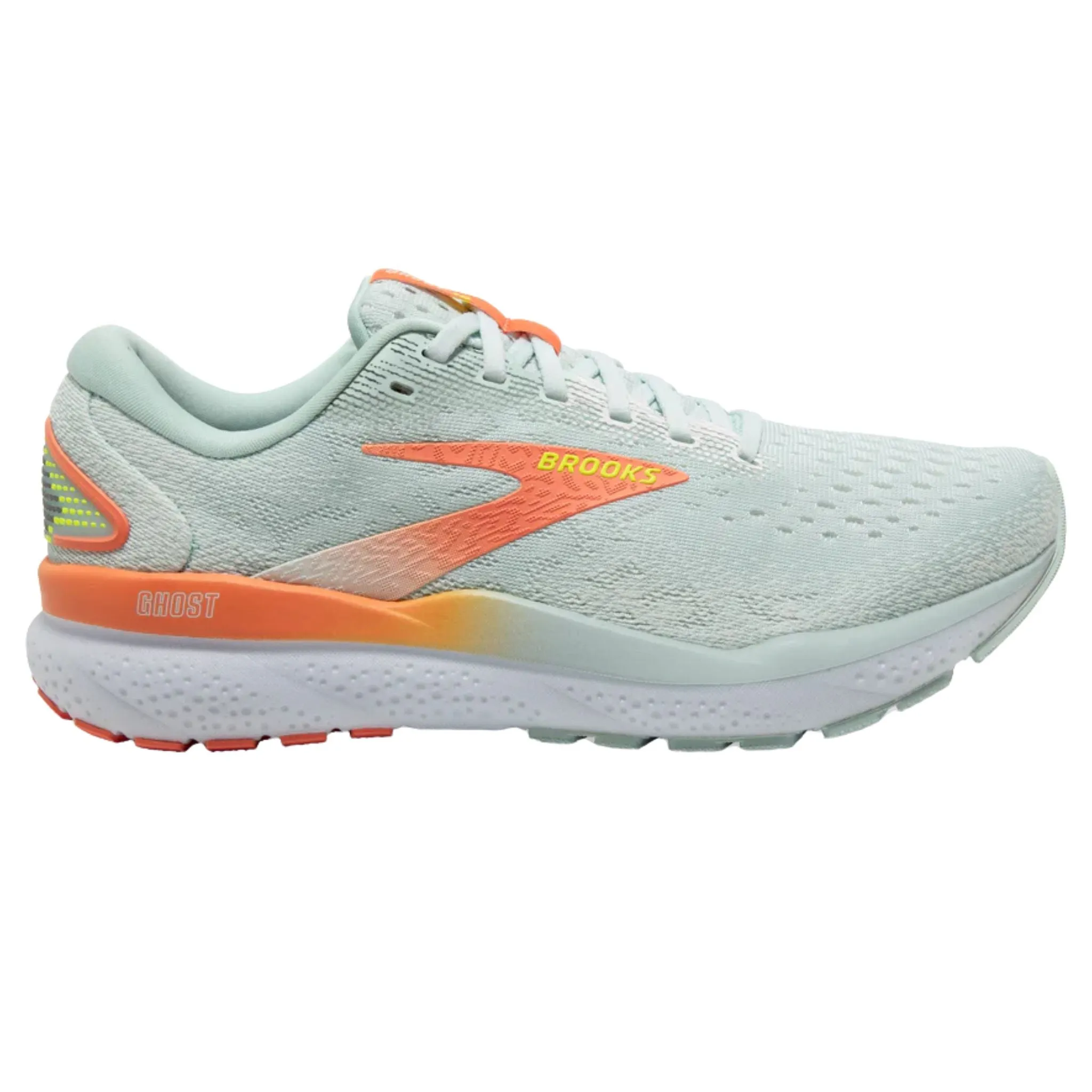 Bonded Overlays Brooks Women's 120407 411 Ghost 16 Skylight Coconut Sunset Cushion Support Running Shoes