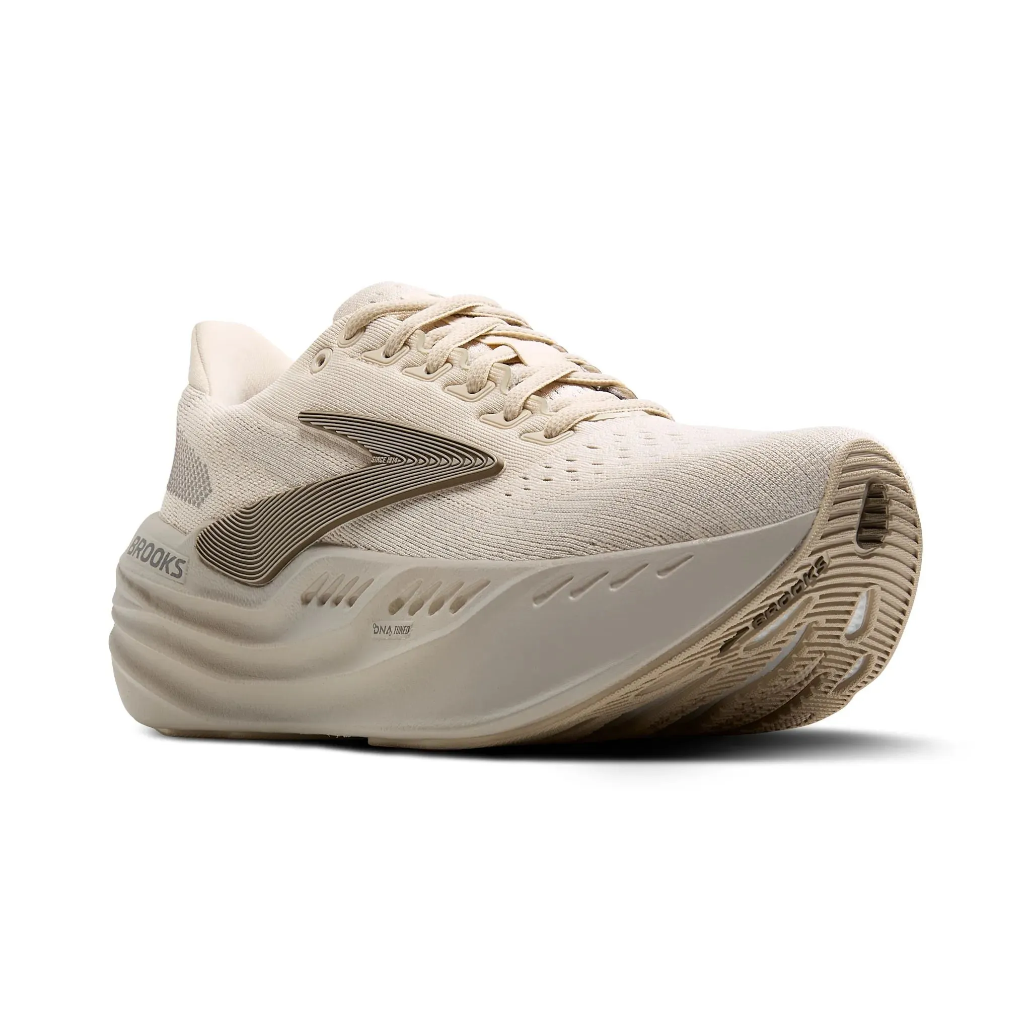Brooks Women's 120436 208 Glycerin Max Almond Peach / London Fog / White Cushion Support Running Shoes Carbon Fiber Insert