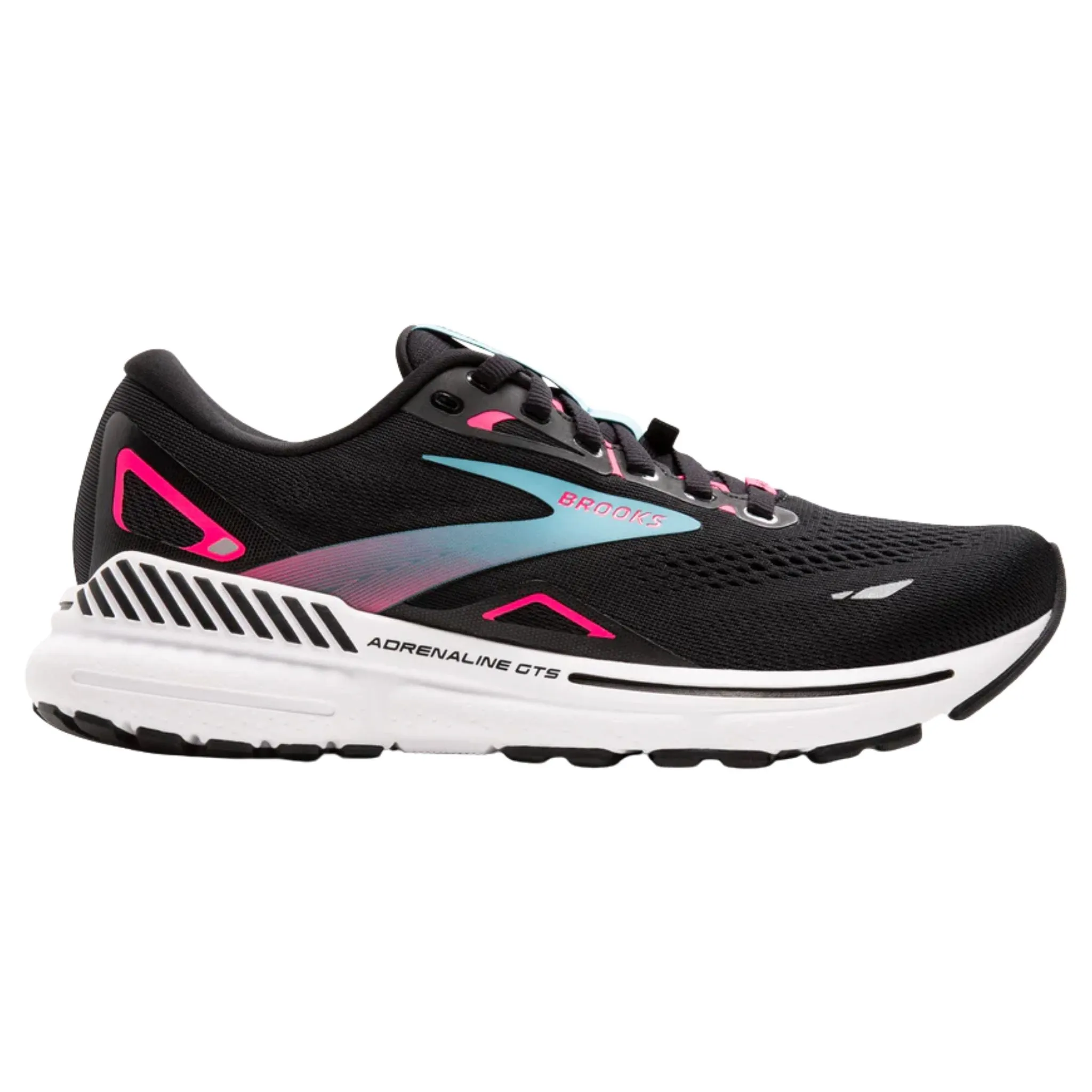 All Day Comfort Sneaker Innovation Brooks Womens's 120413 082 Adrenaline GTS 23 GTX Black Knock Out Pink Aqua Cushion Support Waterproof Running Shoes