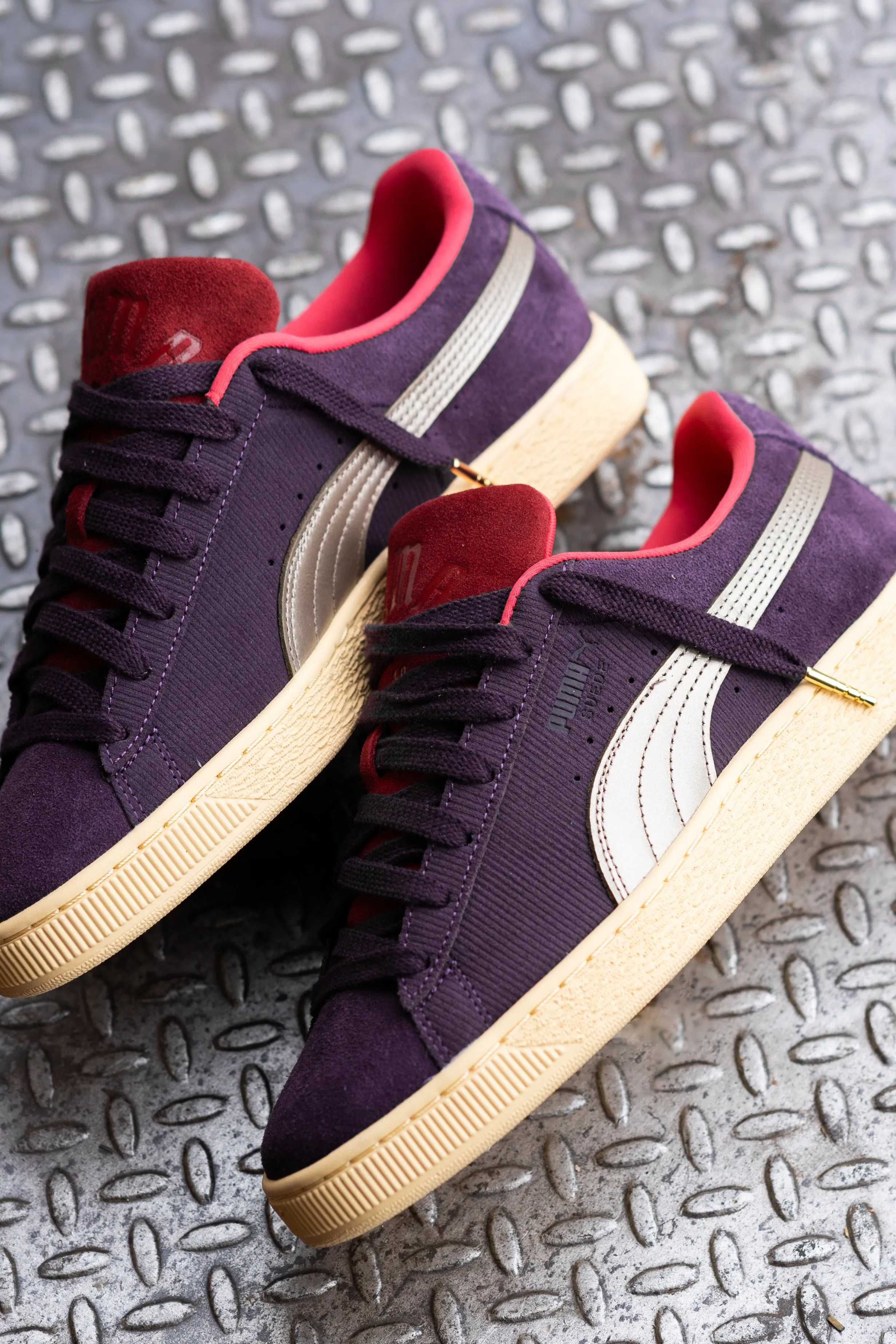 Gray Puma Suede Play Paris (Midnight Plum/Chamomile)