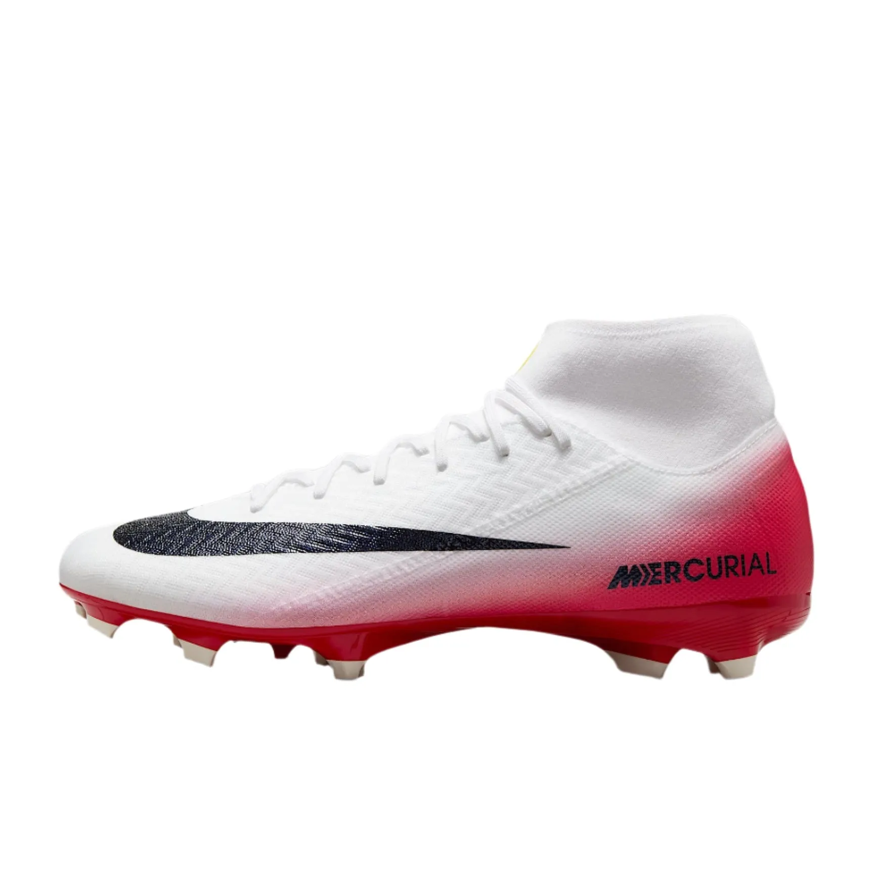 Nike Zoom Superfly 10 Academy LV8 Firm Ground/Multi Ground Soccer Cleats (University Red/Dark Obsidian) flat - sole shoes