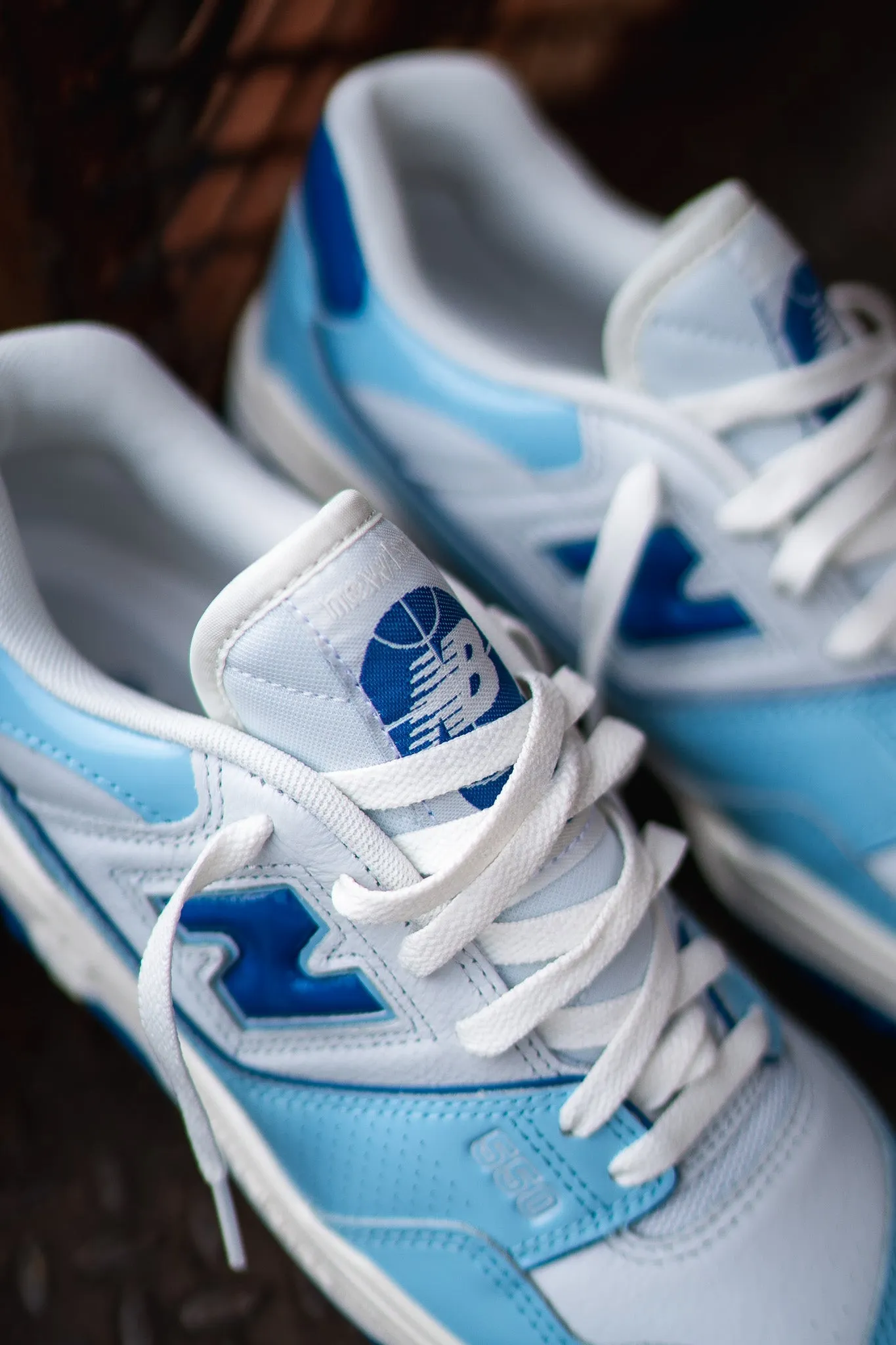 Mens New Balance 550 (White/Powder Blue) - BB550YKE low-top