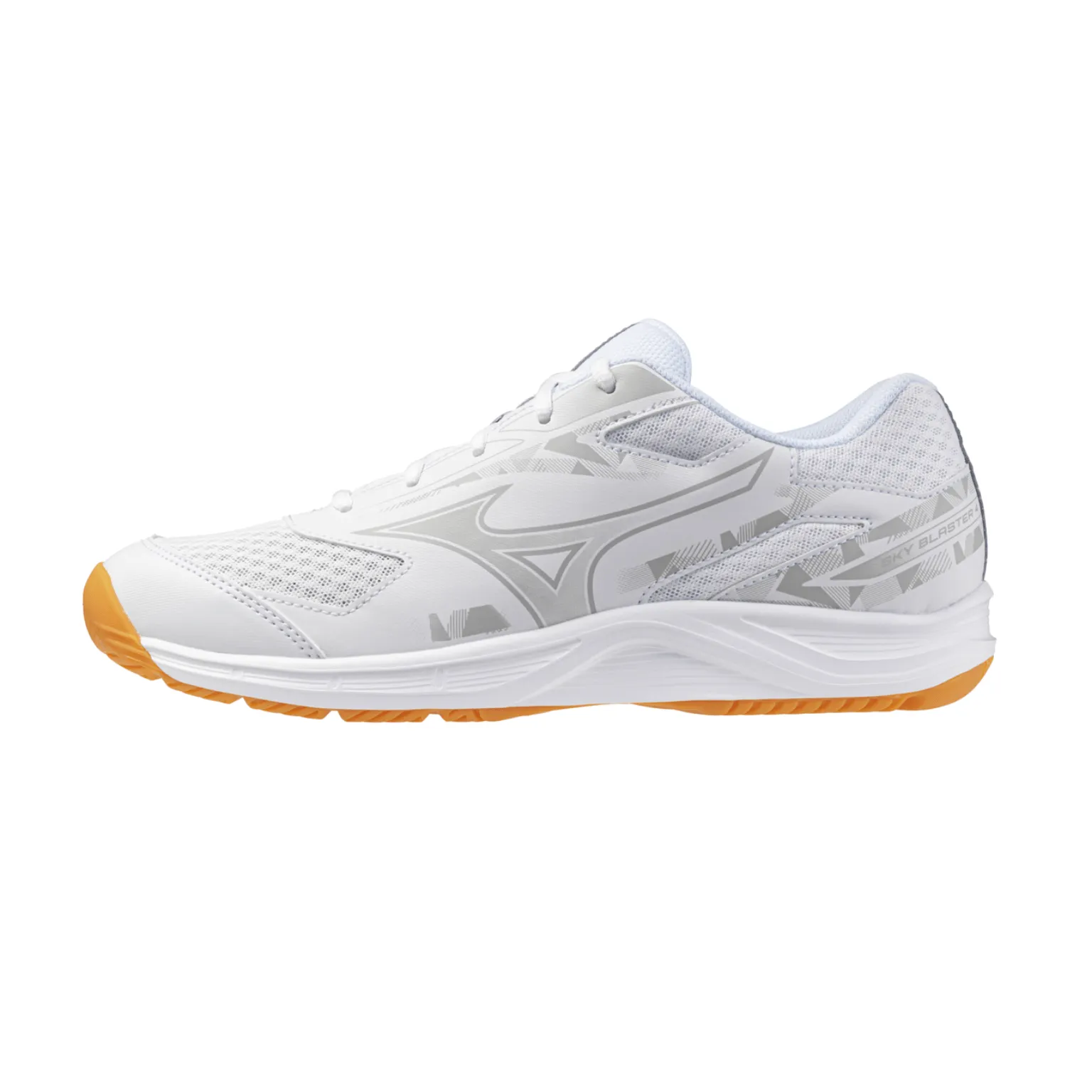 (CLEARANCE) MIZUNO SKY BLASTER 4 Badminton Shoes White/Harbor Mist UNISEX Cushioned Spin Nova