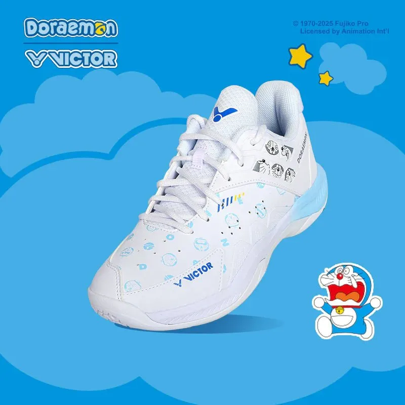 (CLEARANCE) VICTOR x Doraemon Badminton Shoes UNISEX P-DRM-A White Run Prime